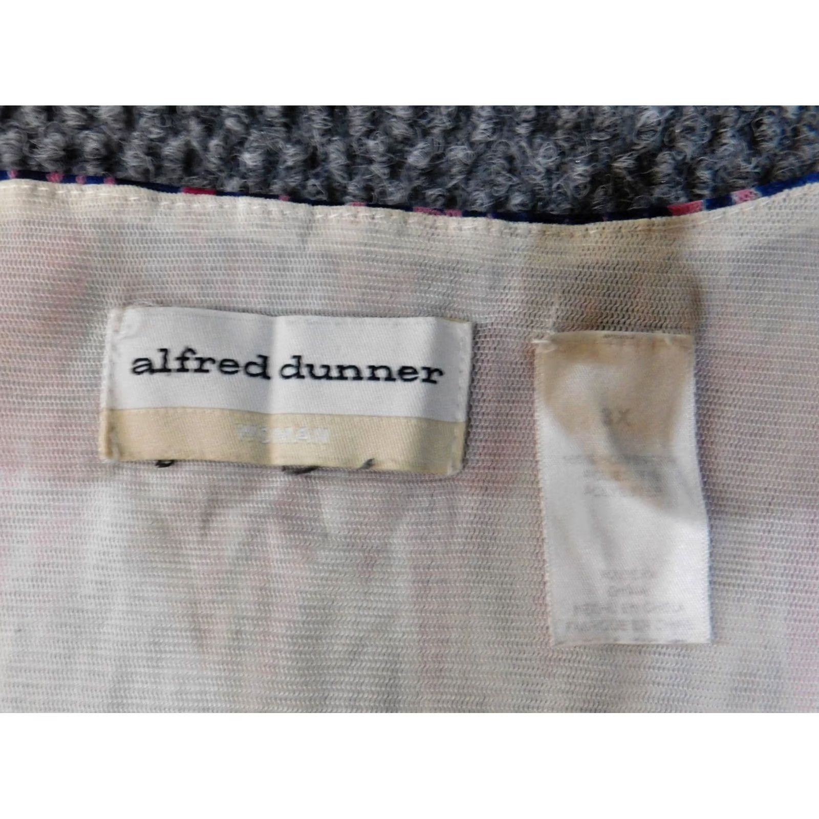 Vintage Alfred Dunner Blouse Shirt 3X Womens Red Striped Knit Pullover Crew Neck Stretch Casual Plus Size Size XXL / US 16-18 / IT 52-54 - 5 Thumbnail