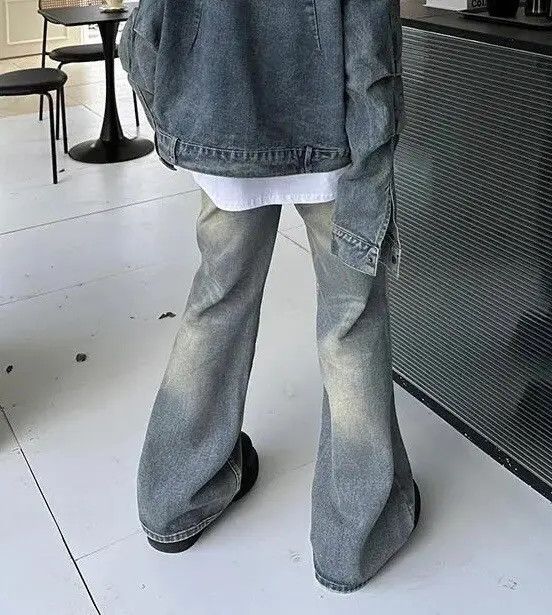 VIBE Y2k 90s Flare Baggy Jeans Unisex Size US 28 / EU 44 - 4 Thumbnail