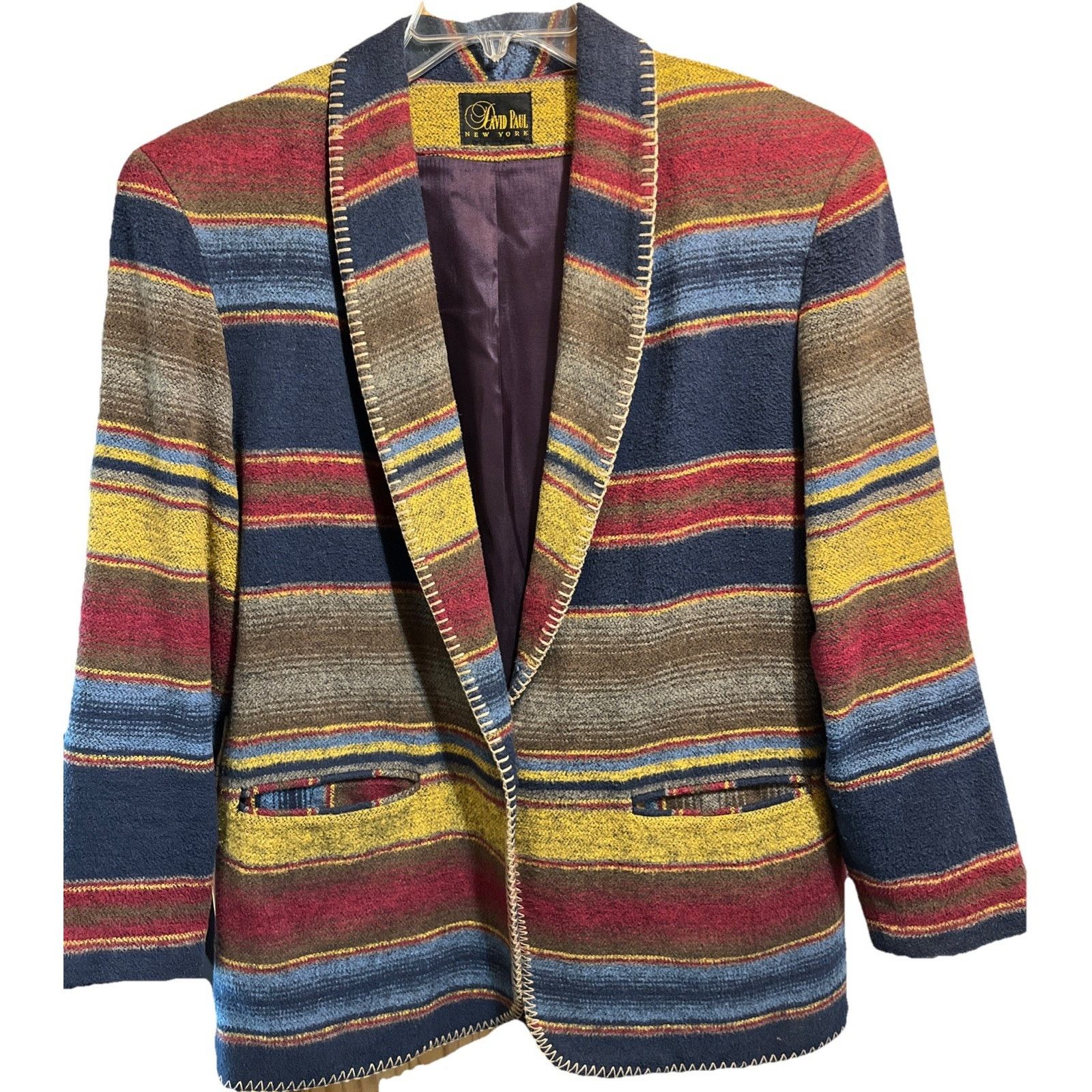 Other VTG David Paul Southwestern Blazer Womens M Cotton Acrylic Size M / US 6-8 / IT 42-44 - 1 Thumbnail