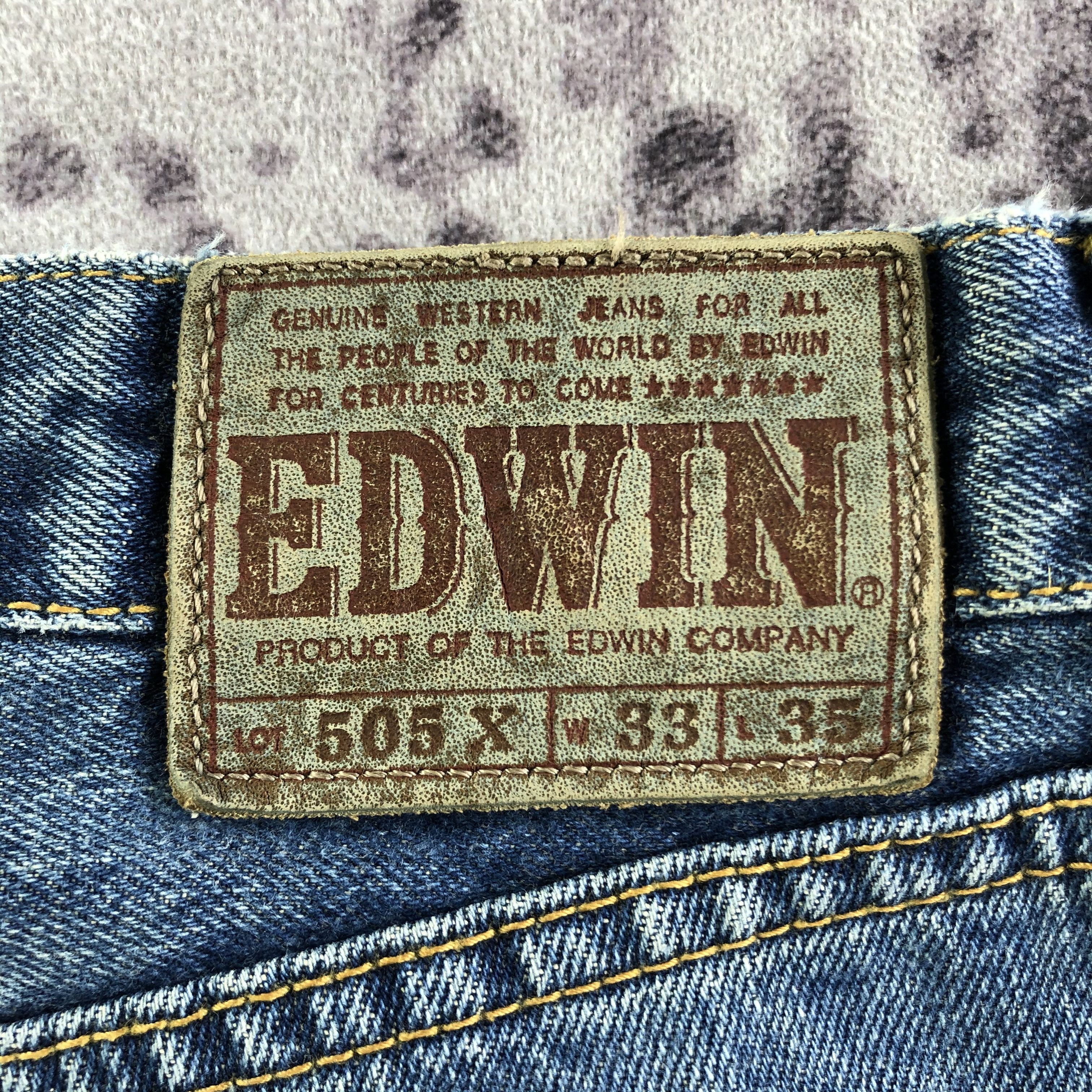 Edwin Vintage Blue Wash Edwin 505 Selvedge Jeans-JM3689 Size US 33 - 5 Thumbnail