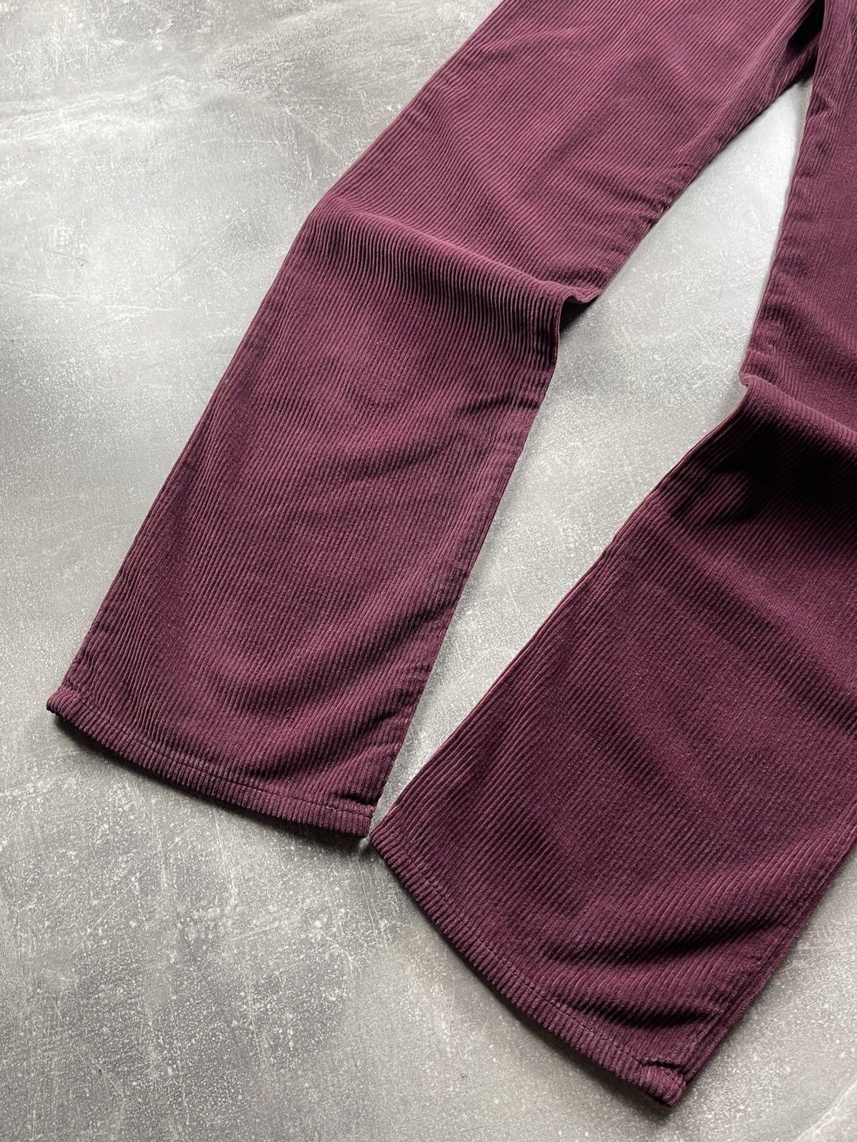 Dolce & Gabbana Dolce & Gabbana D&G DeadStock Burgundy Corduroy Flared Pants Size US 33 - 3 Thumbnail