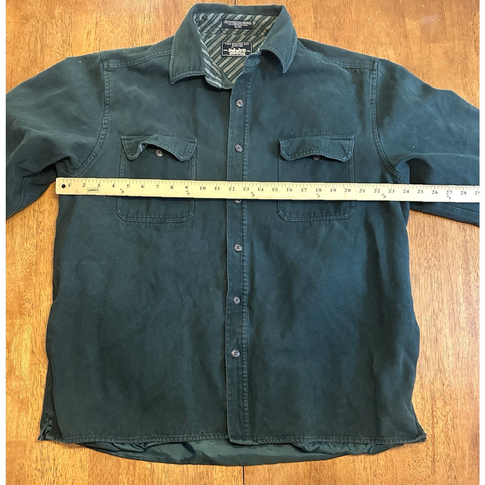 Levi's Levi’s Shacket Men XL Navy Blue Insulated Canvas Cotton Button Lined Pockets Mid-Length Jacket Solid Navy Blue Size US XL / EU 56 / 4 - 5 Thumbnail