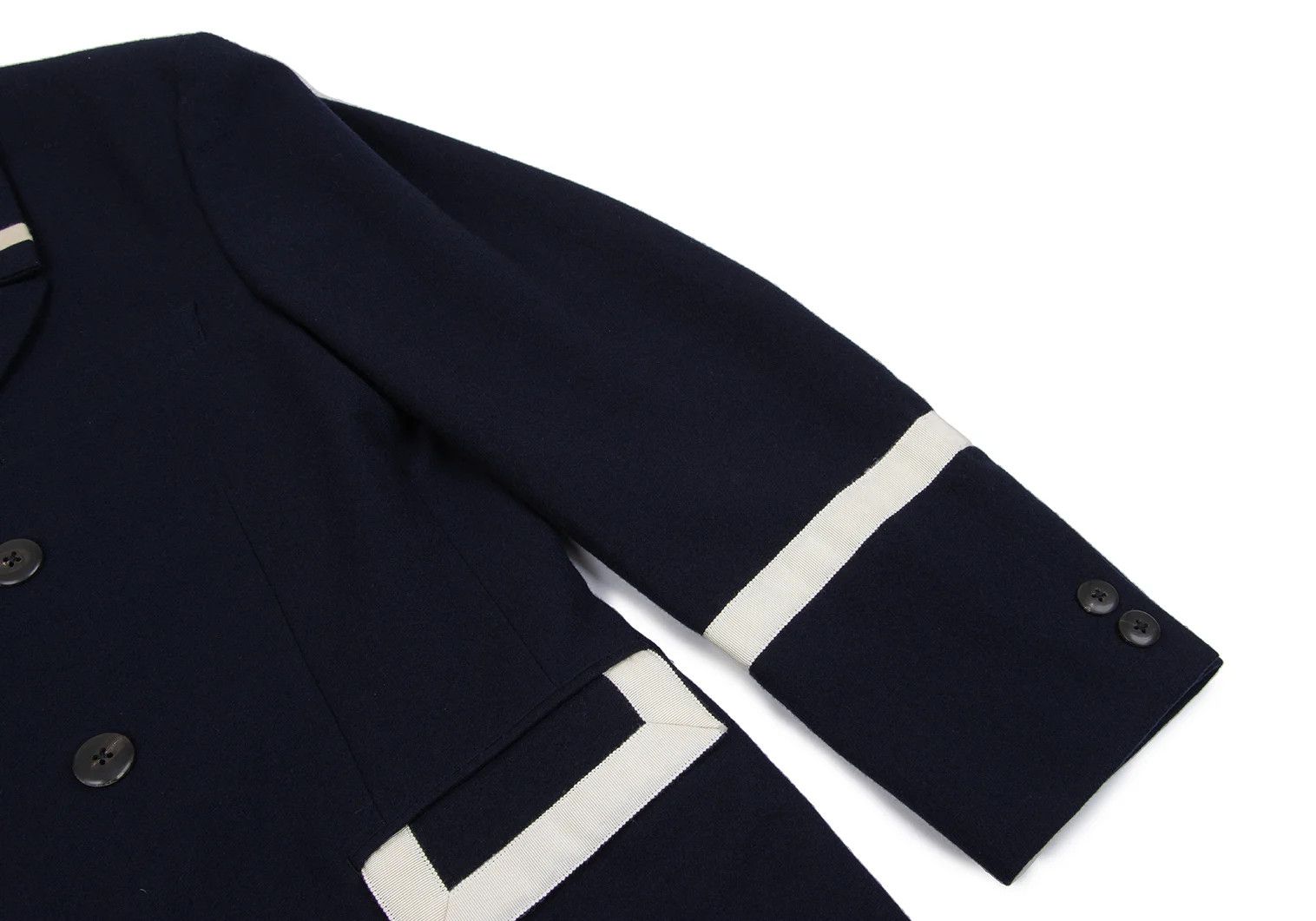 Yohji Yamamoto Yohji Yamamoto Wool Double Jacket Navy S Size US S / EU 44-46 / 1 - 6 Thumbnail