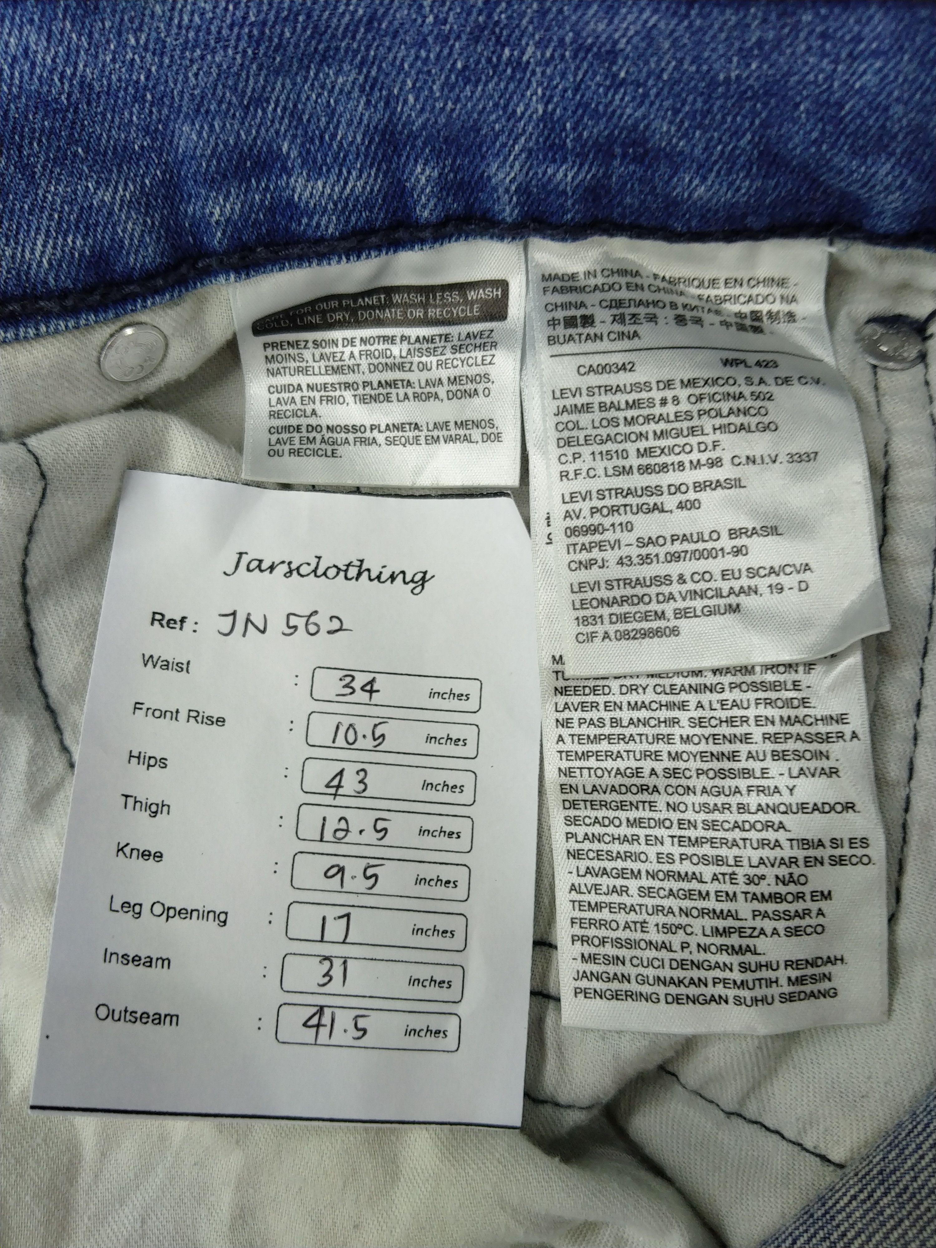 Levi's Blue Distressed Levi's 514 Denim 34 x 31 -JN562 Size US 34 / EU 50 - 9 Thumbnail