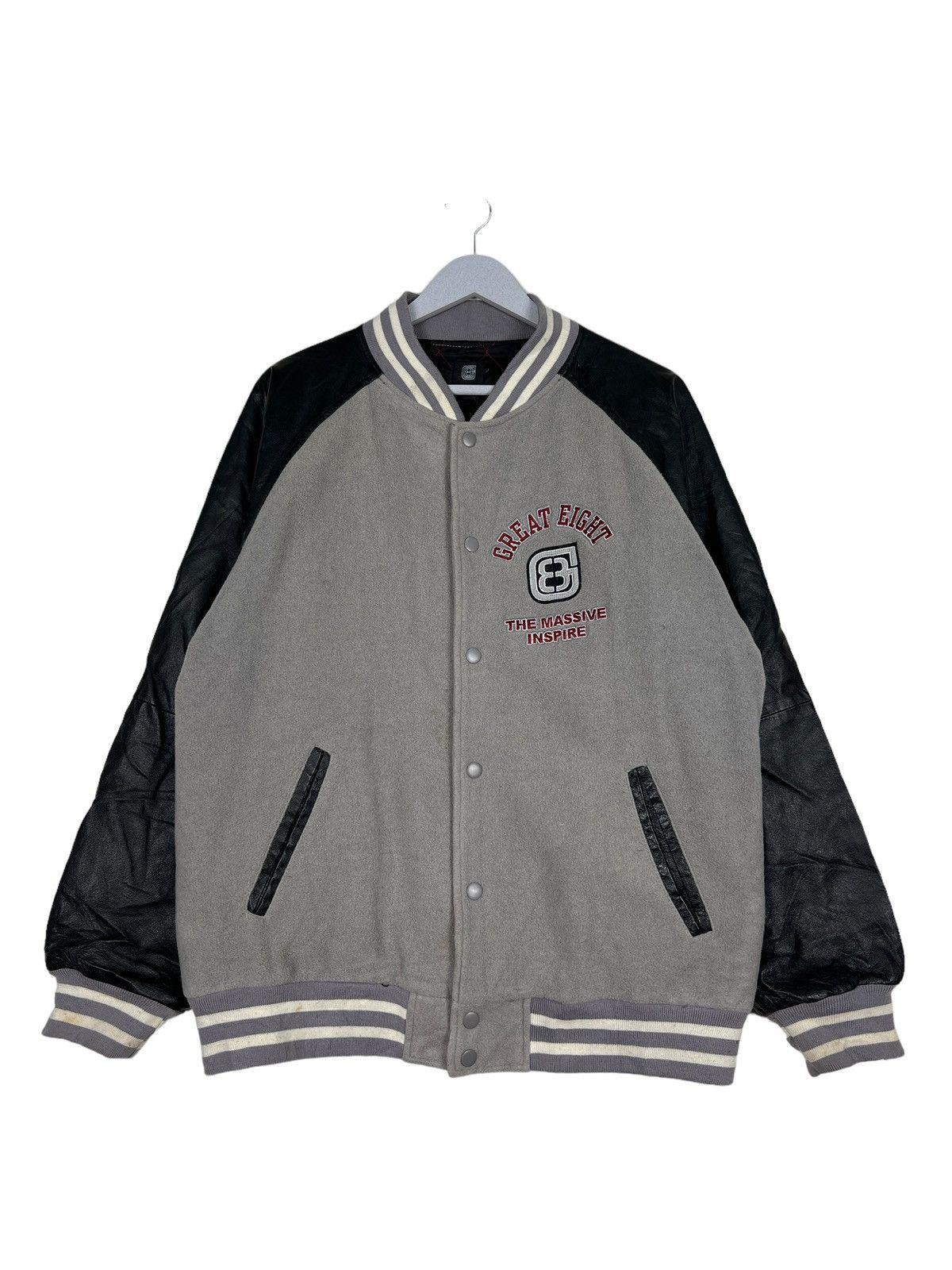Japanese Brand 🔥 GREAT EIGHT VARSITY BOMBER JACKET Size US L / EU 52-54 / 3 - 3 Thumbnail