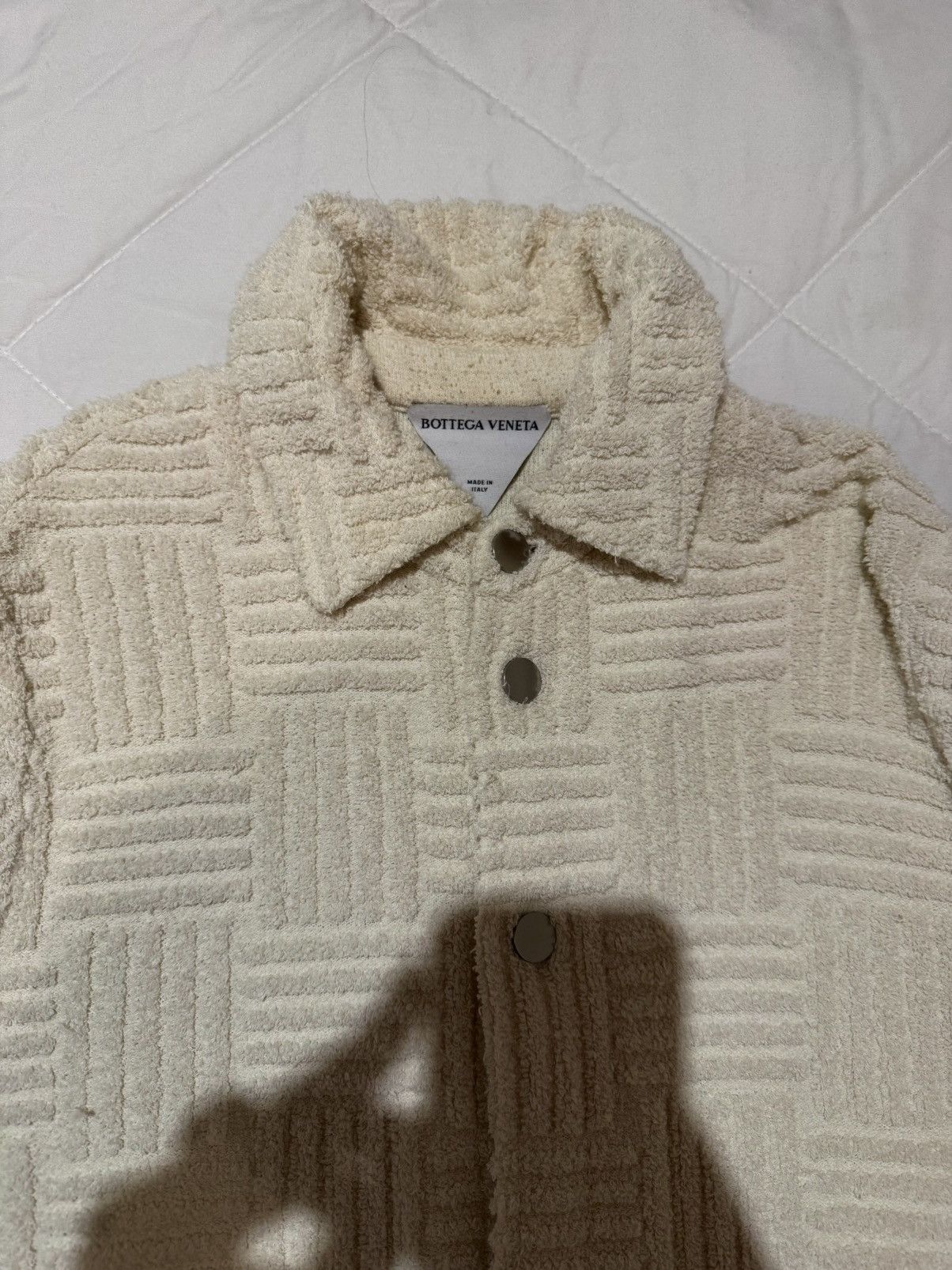 Bottega Veneta Bottega Veneta Intrecciato-Jacquard Terry Overshirt Size US M / EU 48-50 / 2 - 9 Thumbnail