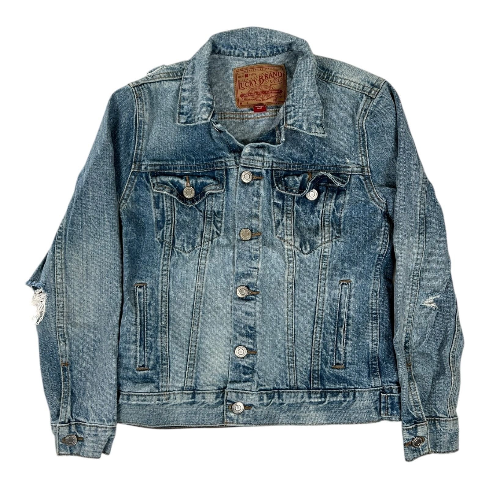 Lucky Brand Lucky Brand Tomboy Trucker Denim Jacket Women's Size XS Dist Size XS / US 0-2 / IT 36-38 - 1 Thumbnail