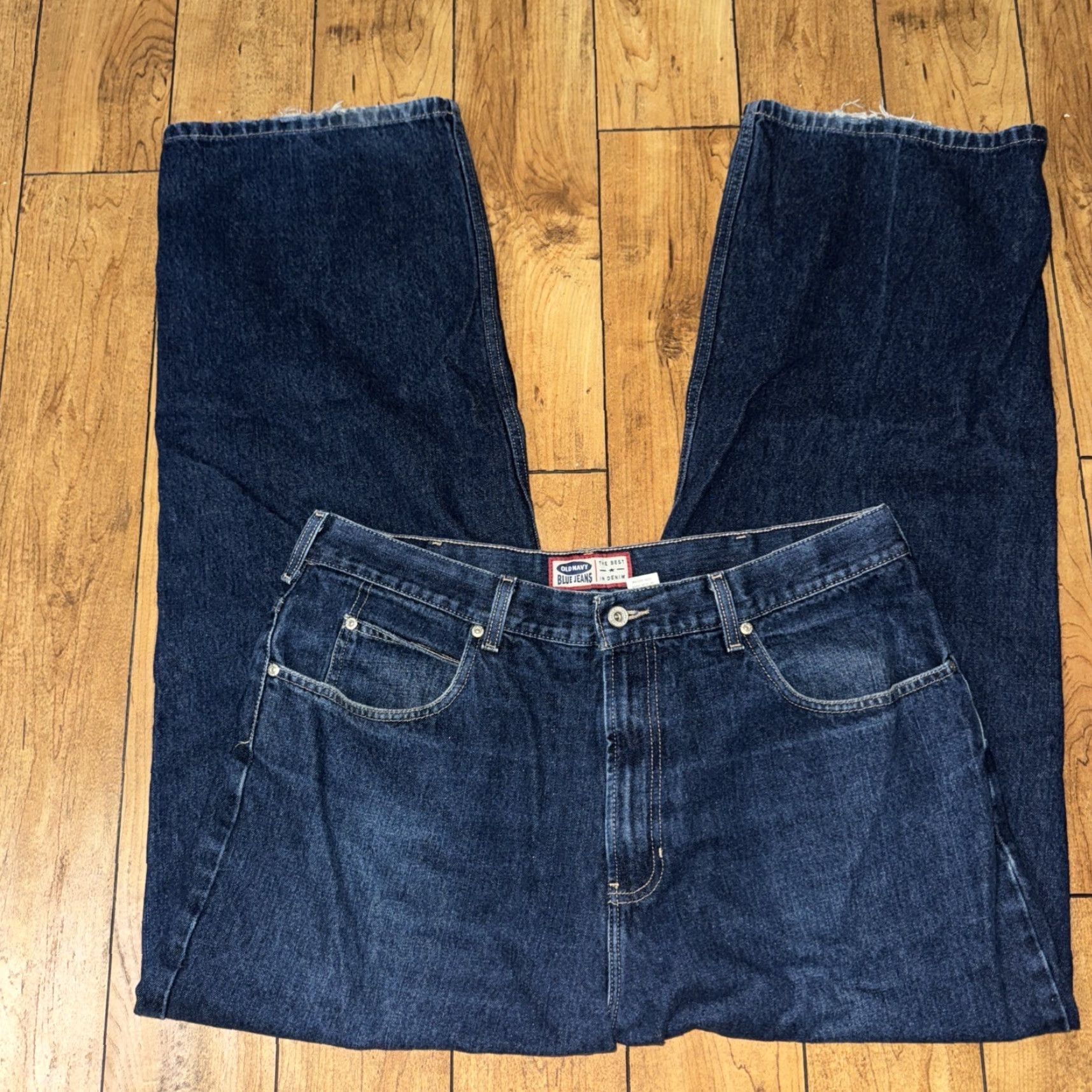 Old Navy VINTAGE Old Navy Jeans Men 38 Waist 32 Inseam Blue Wide-Leg Baggy Fit 90s Mexico Size US 38 / EU 54 - 2 Thumbnail