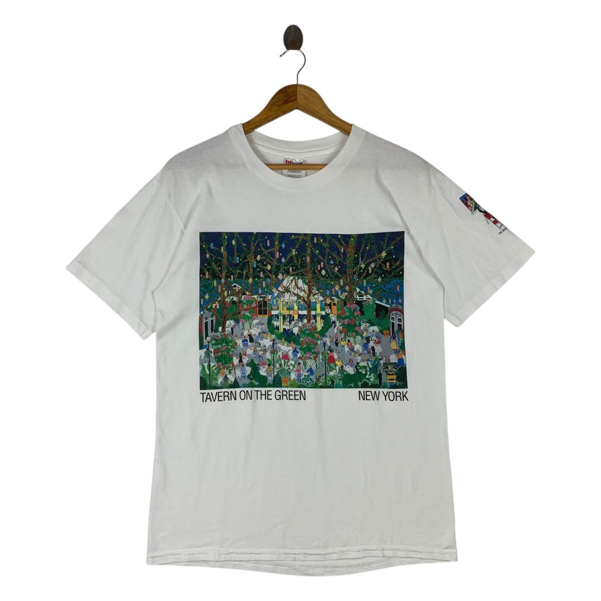 Vintage Vintage 90s NEW YORK Tavern of green christmas printed tee Size US L / EU 52-54 / 3 - 1 Thumbnail