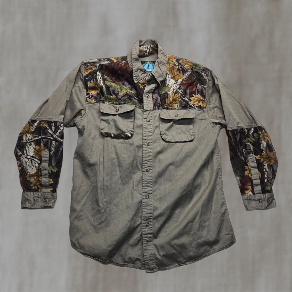 Vintage Master Sportsman Camouflage Button-Up Shirt Men XL Hunting Camo Long Sleeve Fall Winter Size US XL / EU 56 / 4 - 1 Thumbnail