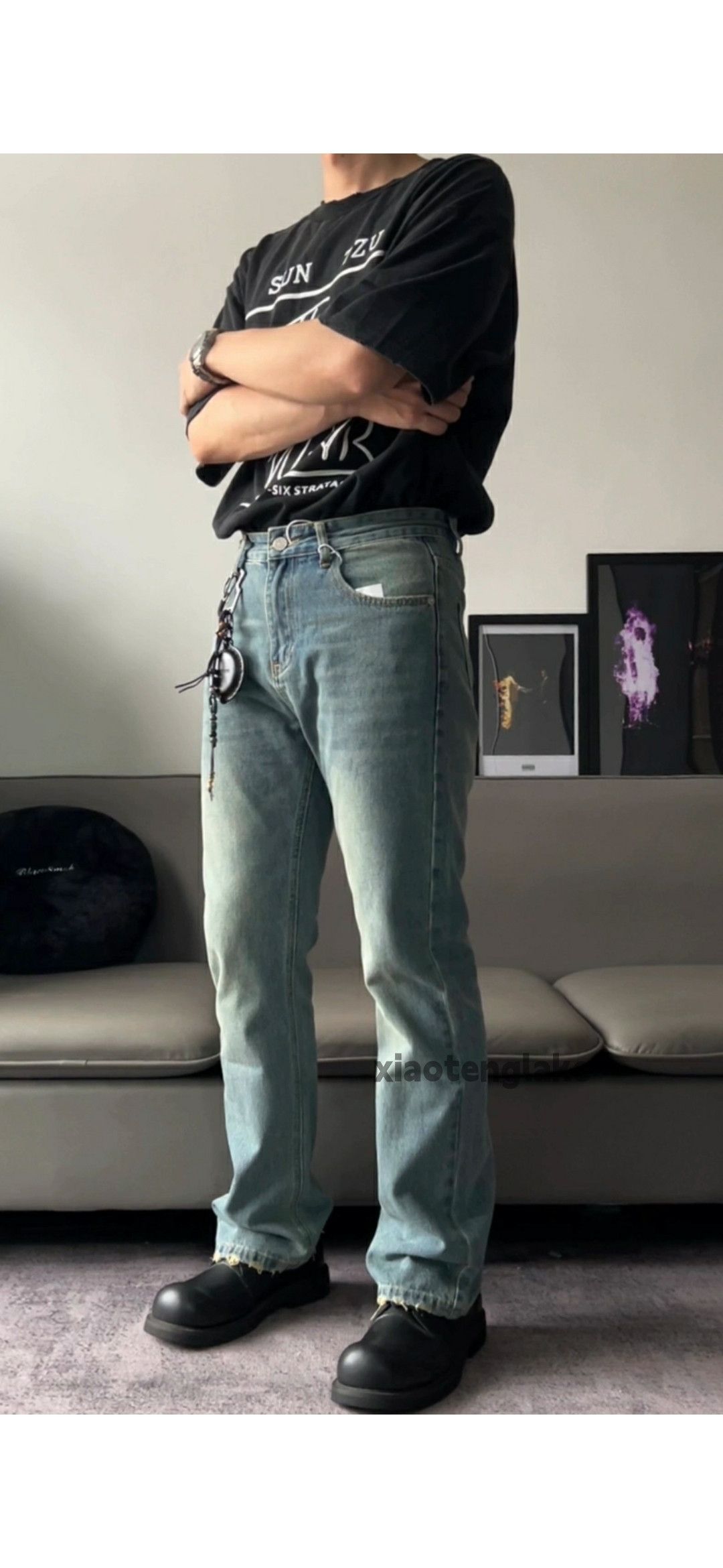 Jean × Vintage washed faded y2k skate yuppie flared cleanfit jeans Size US 32 / EU 48 - 6 Thumbnail