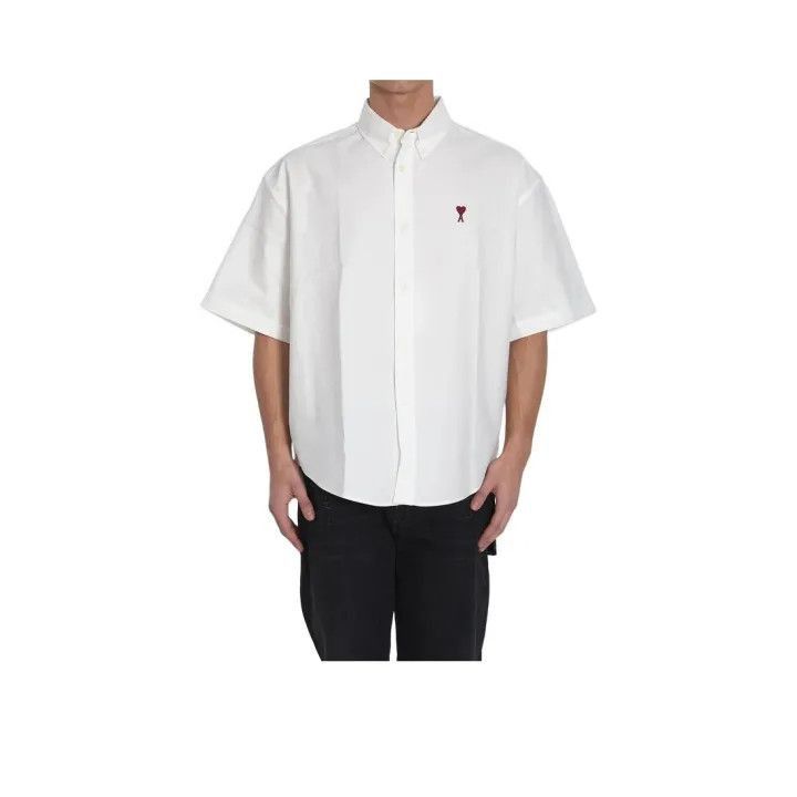 AMI AMIPARIS Short Sleeve Button-Up Shirt for Men -2507 Size US S / EU 44-46 / 1 - 1 Thumbnail