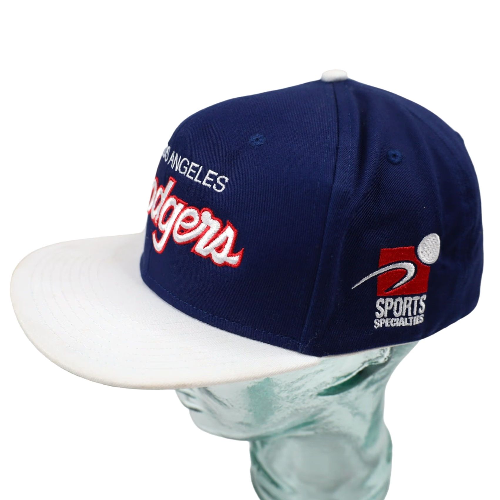 Sports Specialties VINTAGE Sports Specialties Dodgers Script Spellout Snapback Hat Mens One Size Blue Dodgers Script Spellout Snapback Hat Size ONE SIZE - 2 Thumbnail