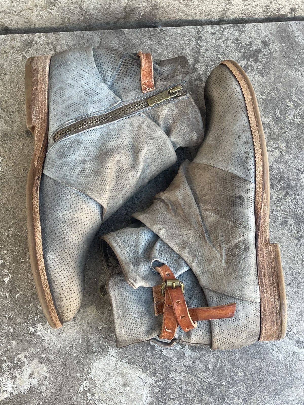 A.S.98 Airstep zipper boho biker distressed boot Size US 8 / EU 41 - 3 Thumbnail