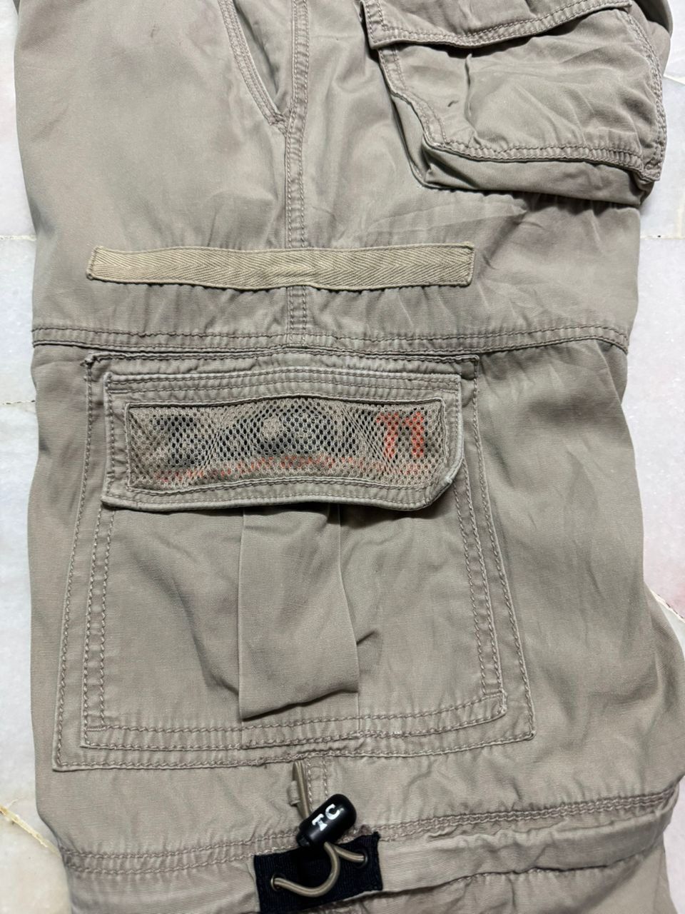 KMRii RARE⚡️VINTAGE 90's T&C SURF JORTS / 3QUARTERS CARGO BEIGE Size US 34 / EU 50 - 16 Thumbnail