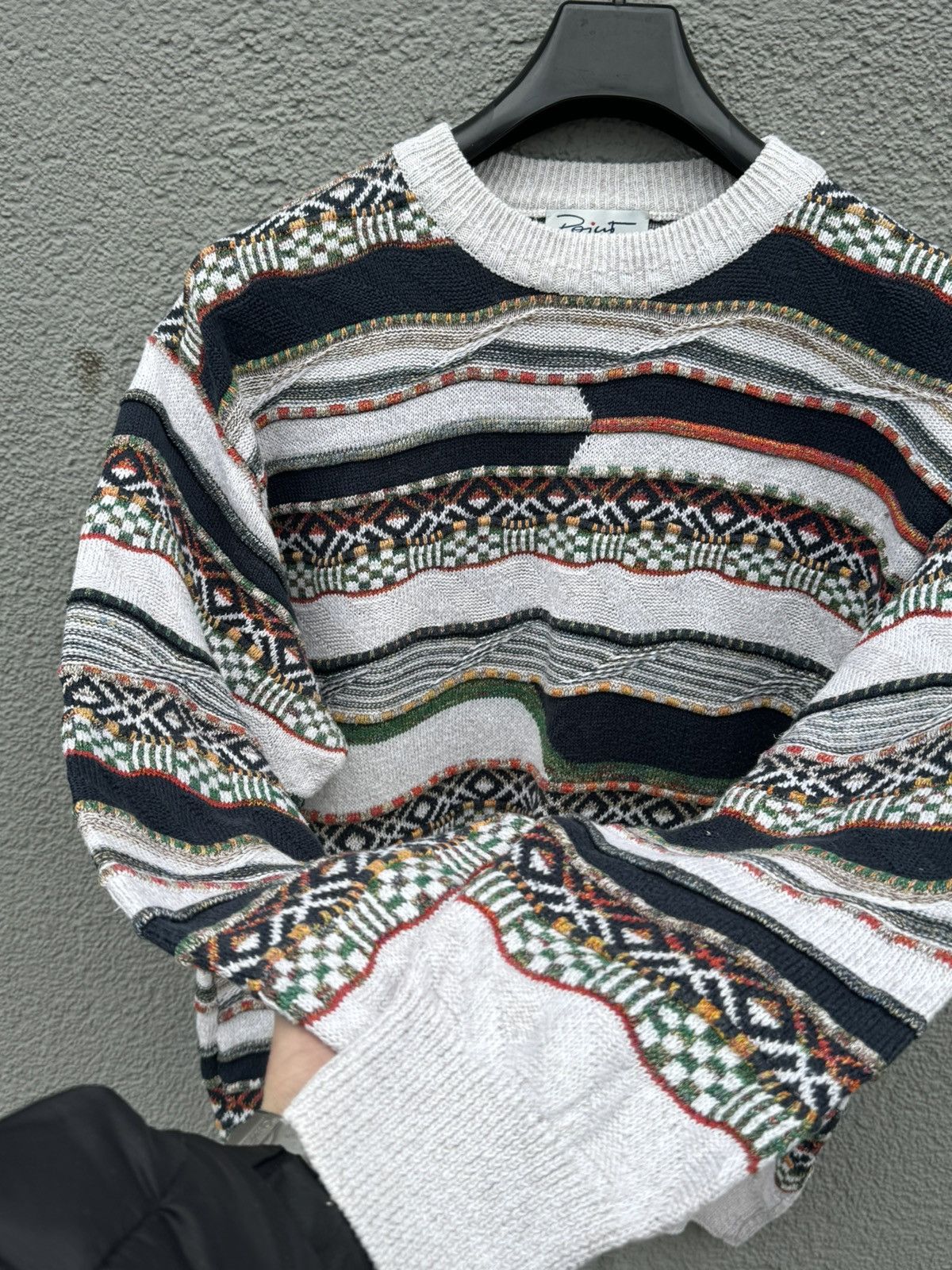 Vintage Coogi Style Vintage Point Of Italy Knitted Sweater Size US L / EU 52-54 / 3 - 5 Thumbnail