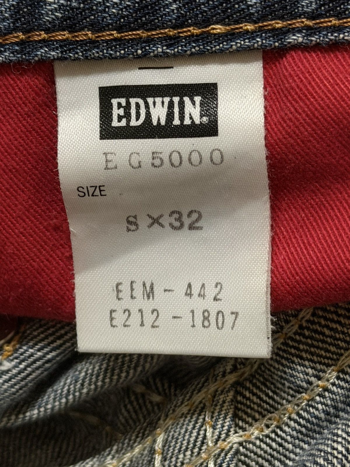 Edwin Vintage 90s Edwin E-Function Faded Distress Wide Leg Loose Size US 29 - 7 Thumbnail