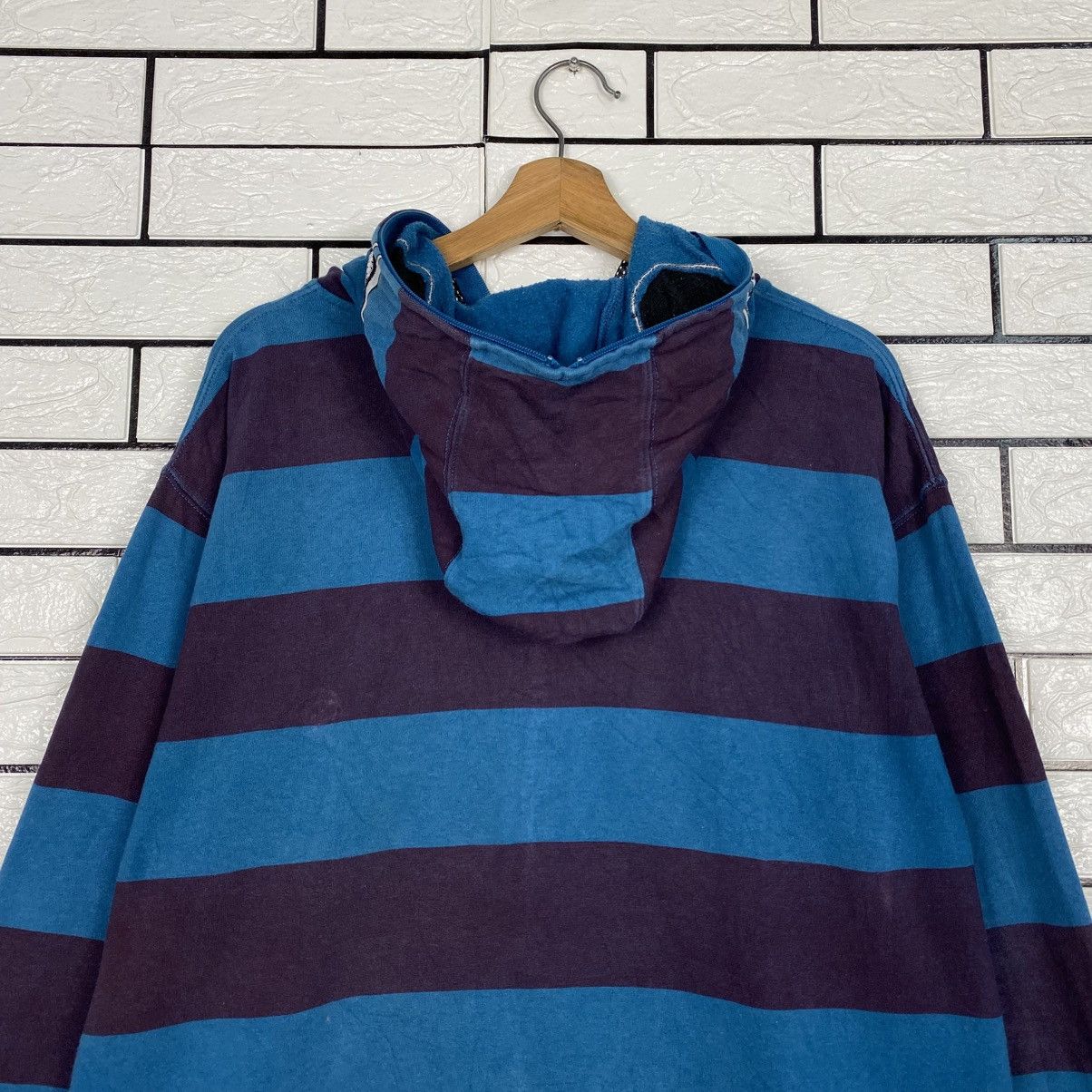 Japanese Brand Striped Zipper Jacket Volcom Biker Punk Style Size US XL / EU 56 / 4 - 10 Thumbnail
