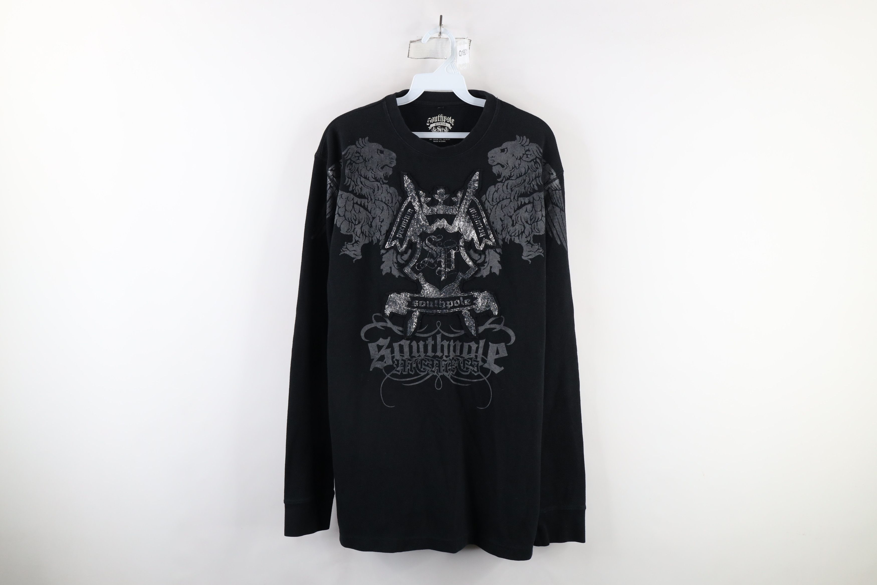 Southpole × Vintage Vintage Southpole Spear UFC MMA Thermal Waffle Knit T-Shirt Size US XXL / EU 58 / 5 - 1 Thumbnail