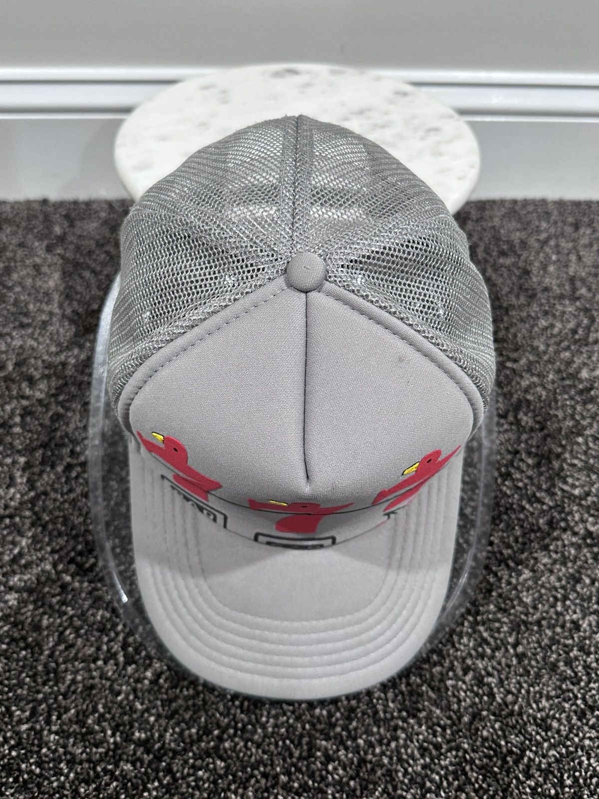 Kapital Kapital OG Lucky Battery Bird 777 Lottery Grey Trucker Hat Size ONE SIZE - 6 Thumbnail