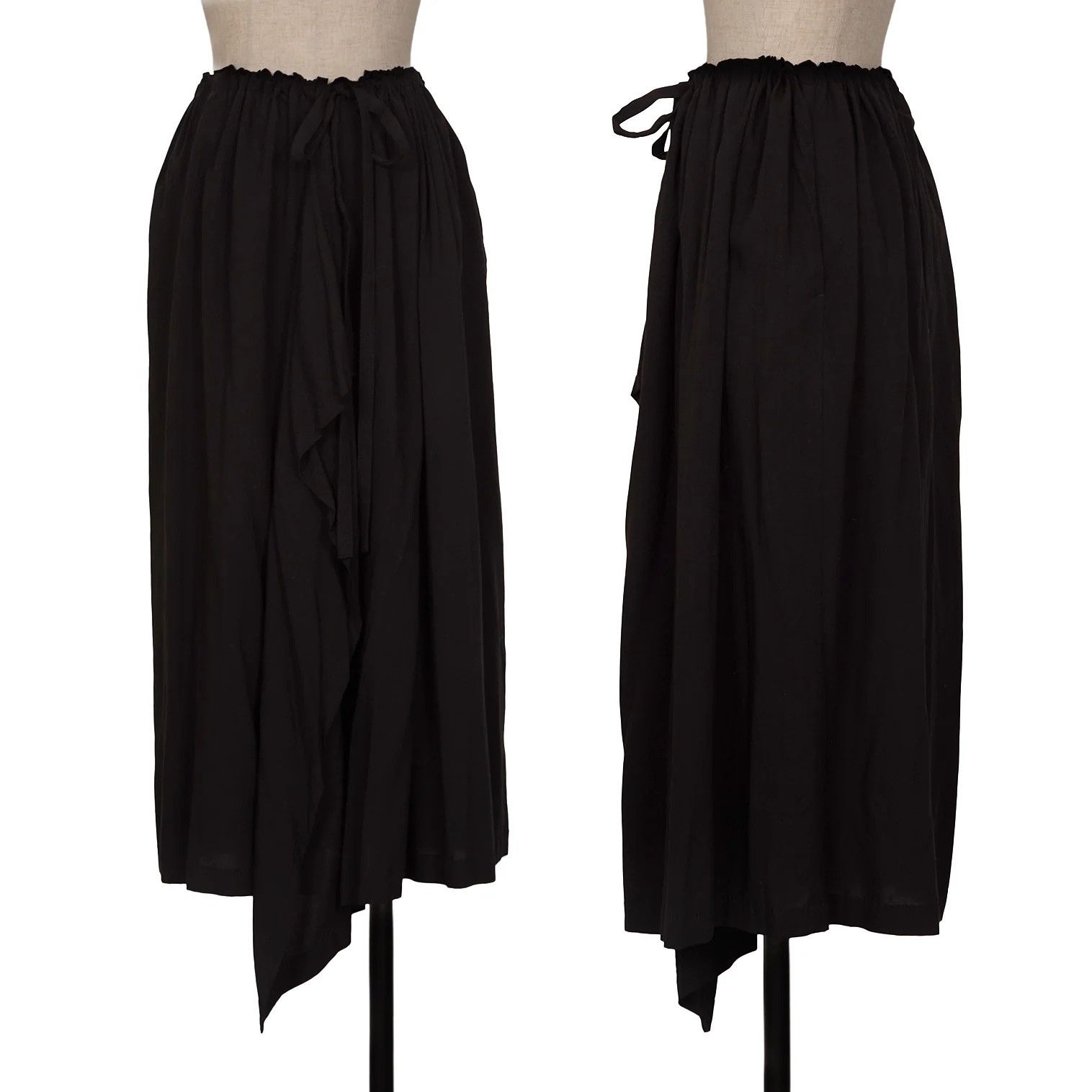 Yohji Yamamoto Yohji Yamamoto Femme - Rayon Asymmetrical Draped Skirt Size 30" / US 8 / IT 44 - 5 Thumbnail