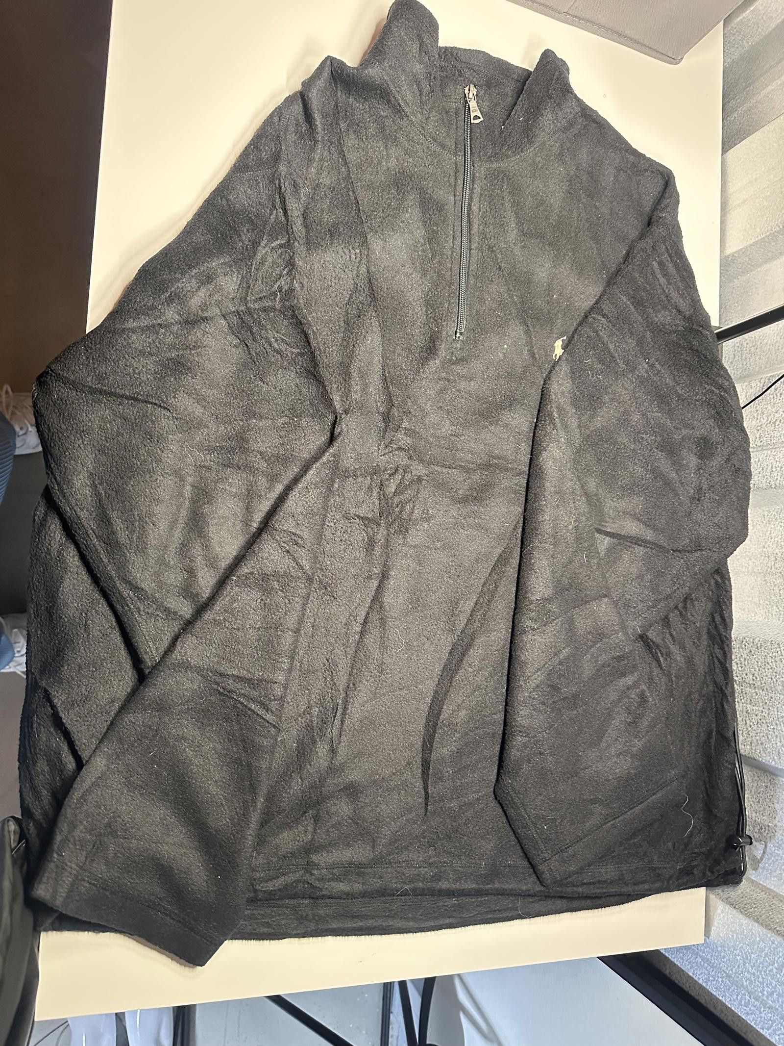 Polo Ralph Lauren Polo Ralph Lauren Black Fleece Half-Zip Pullover Size US XXL / EU 58 / 5 - 4 Thumbnail