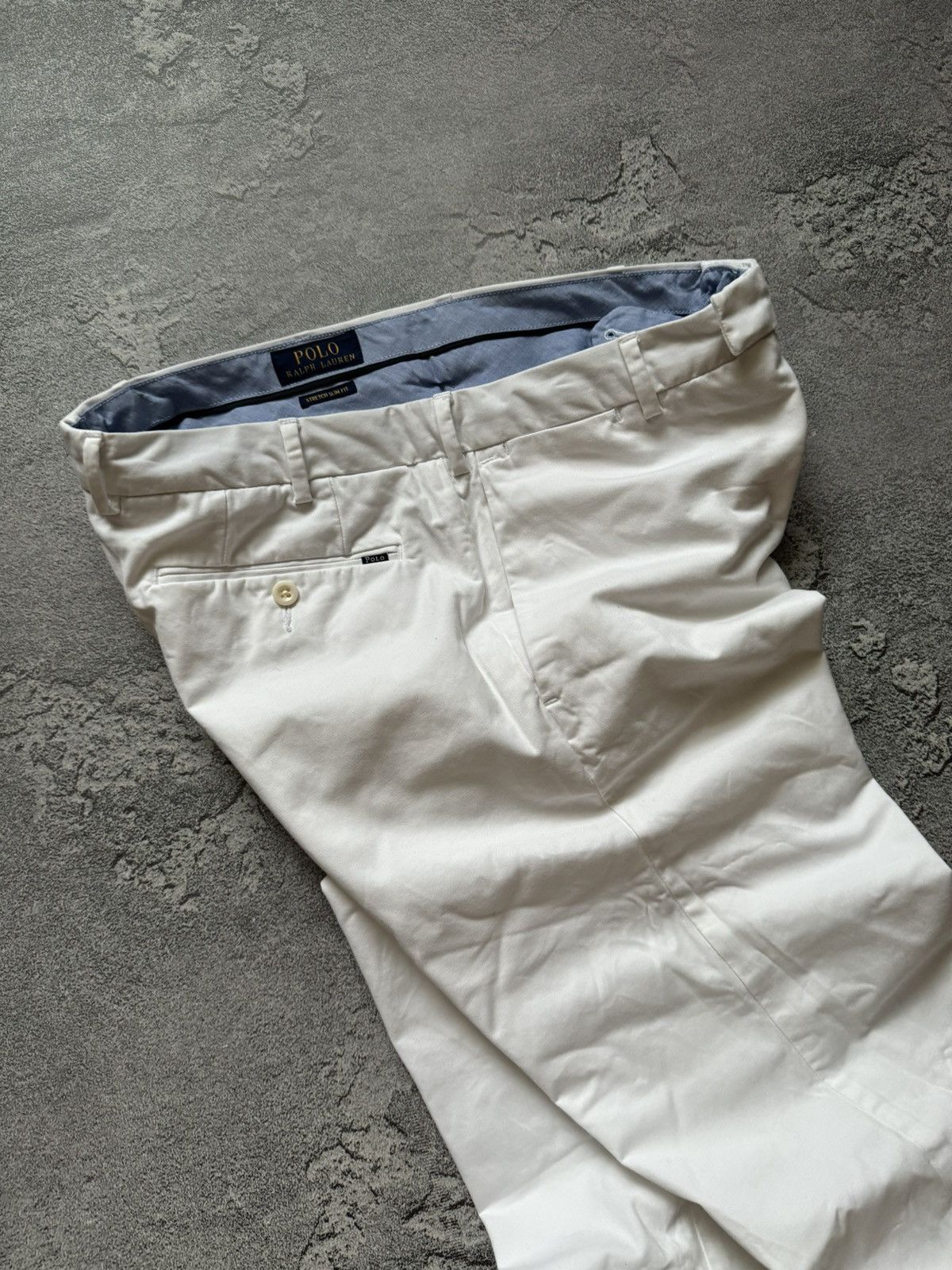 Polo Ralph Lauren × Vintage Polo Ralph Lauren 32/32 white chino pant trouser Jean stretc Size US 32 / EU 48 - 15 Thumbnail