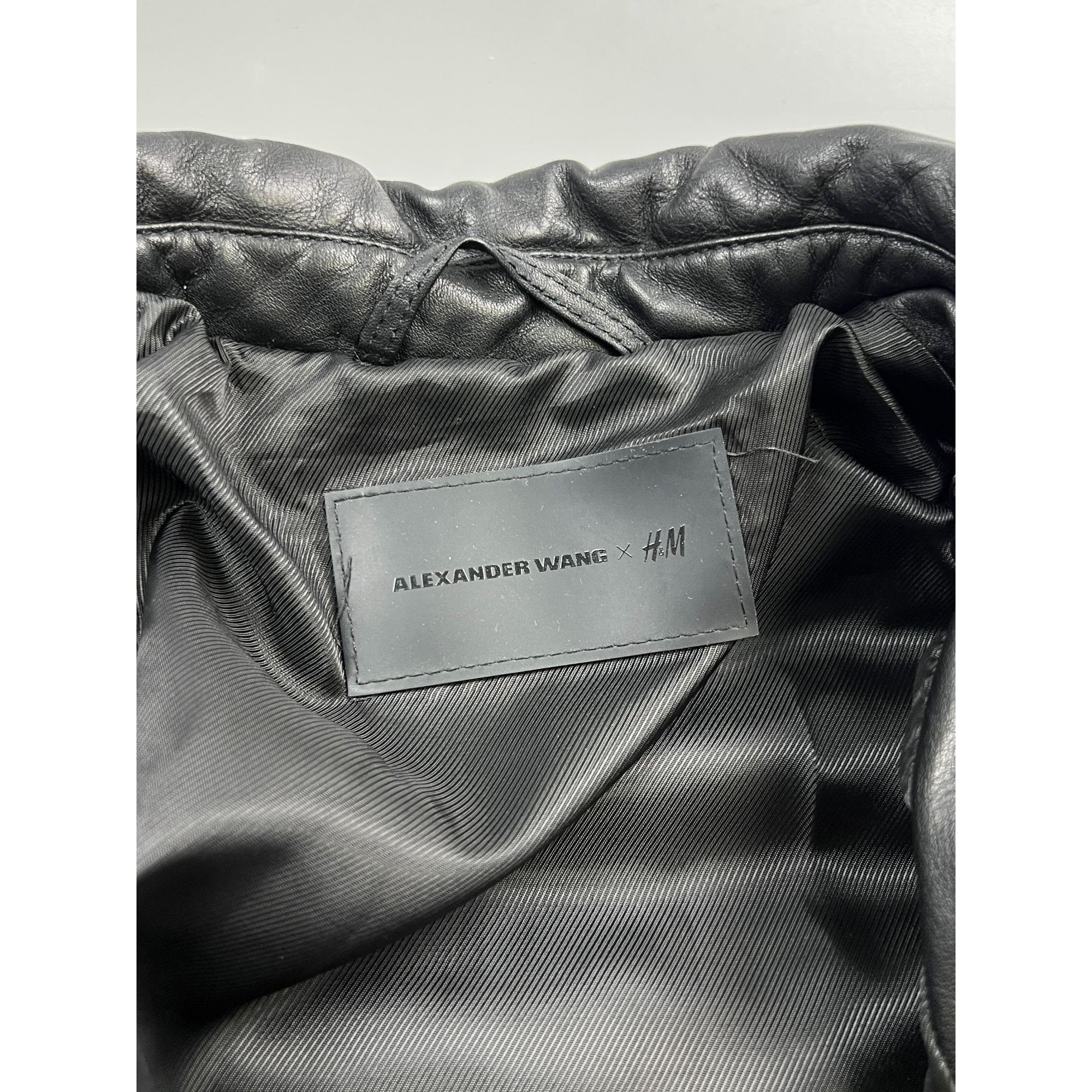 H&M Alexander Wang for H&M Biker Leather Quilted Jacket (Y0783) Size M / US 6-8 / IT 42-44 - 6 Thumbnail