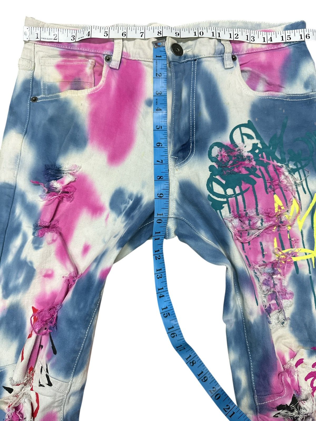 Kapital Distress Style Kloud 9 Strench Denim Brand Multicolour . Size US 32 / EU 48 - 4 Thumbnail