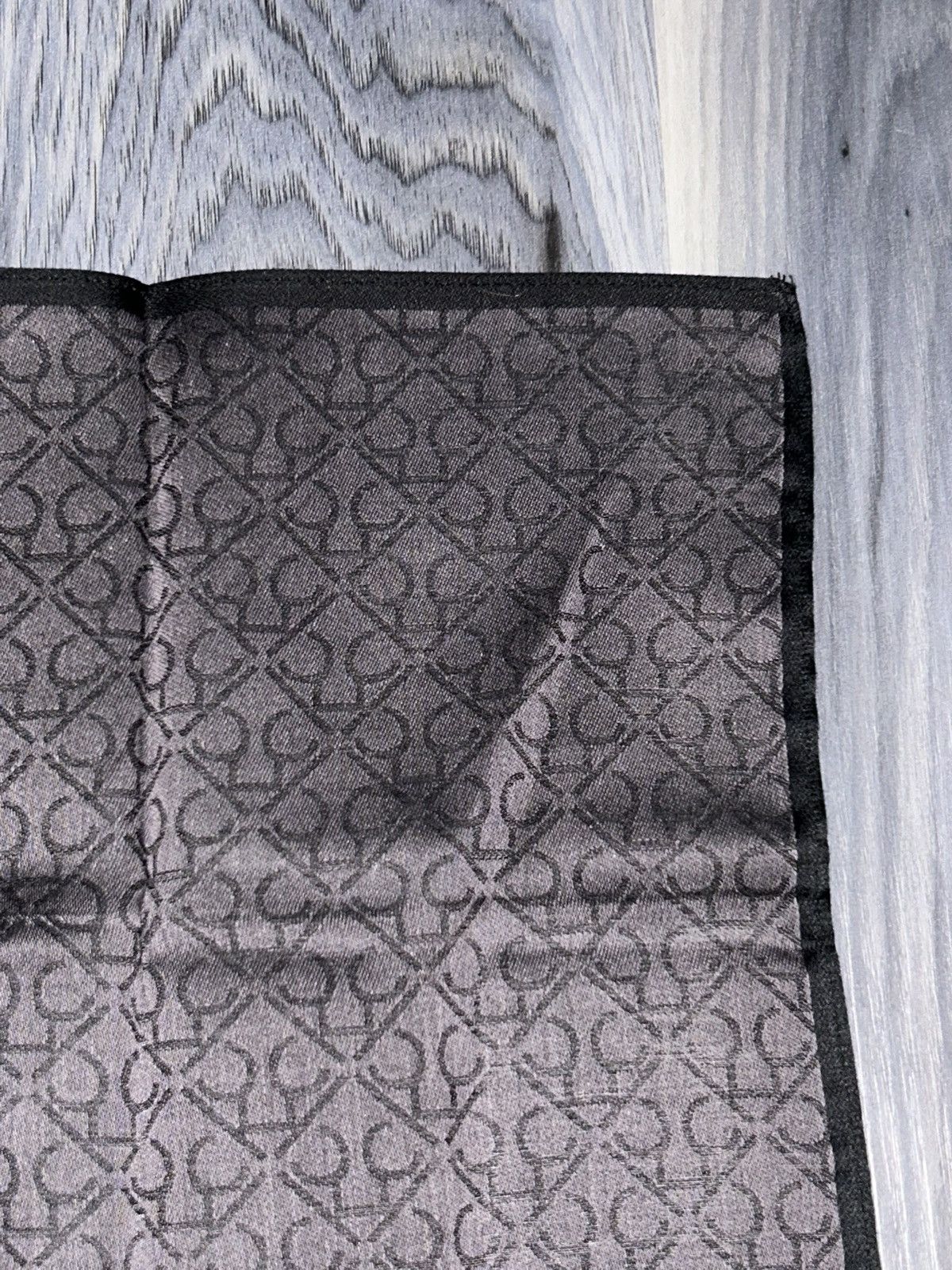 Calvin Klein Calvin Klein Vintage Black CK AOP Cotton Handkerchief Scarf Size ONE SIZE - 7 Thumbnail