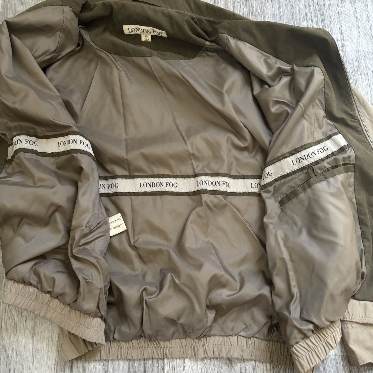 London Fog London Fog Men's Jacket Zip Up Brown Tan Inner Lining XL Size US XL / EU 56 / 4 - 8 Thumbnail