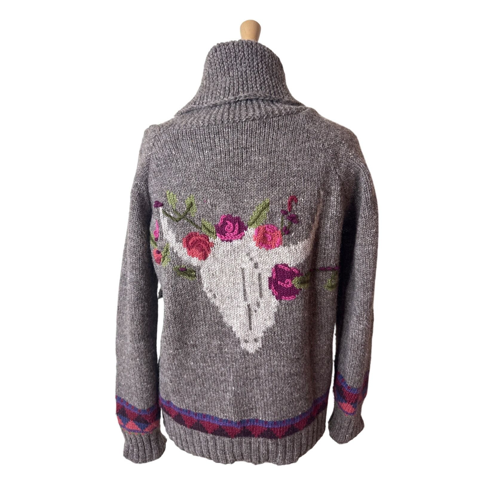 Other LOST HORIZONS Wool Western Floral Button Up Cardigan Size XS Size XS / US 0-2 / IT 36-38 - 2 Thumbnail