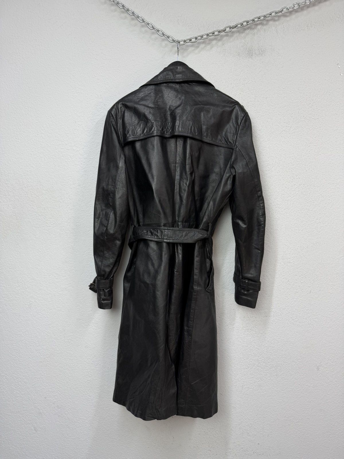 If Six Was Nine Vintage Rick Owens Style Double Breasted Leather Coat Jacket Size US M / EU 48-50 / 2 - 15 Thumbnail