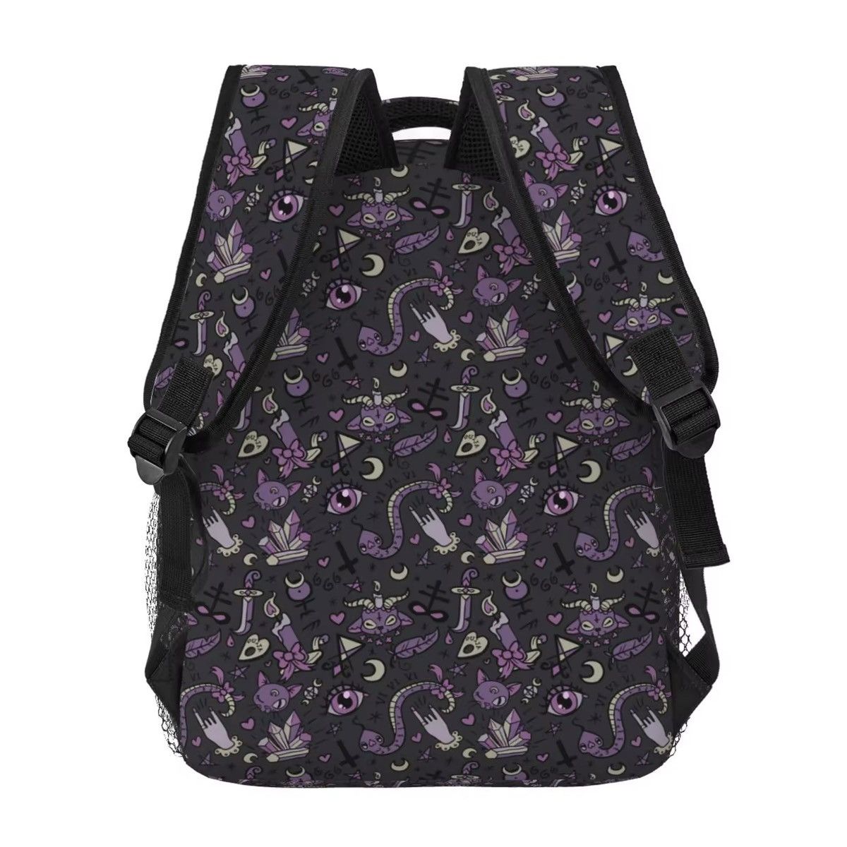 Vintage Purple Black Goth Spooky Travel Backpack Size ONE SIZE - 2 Thumbnail