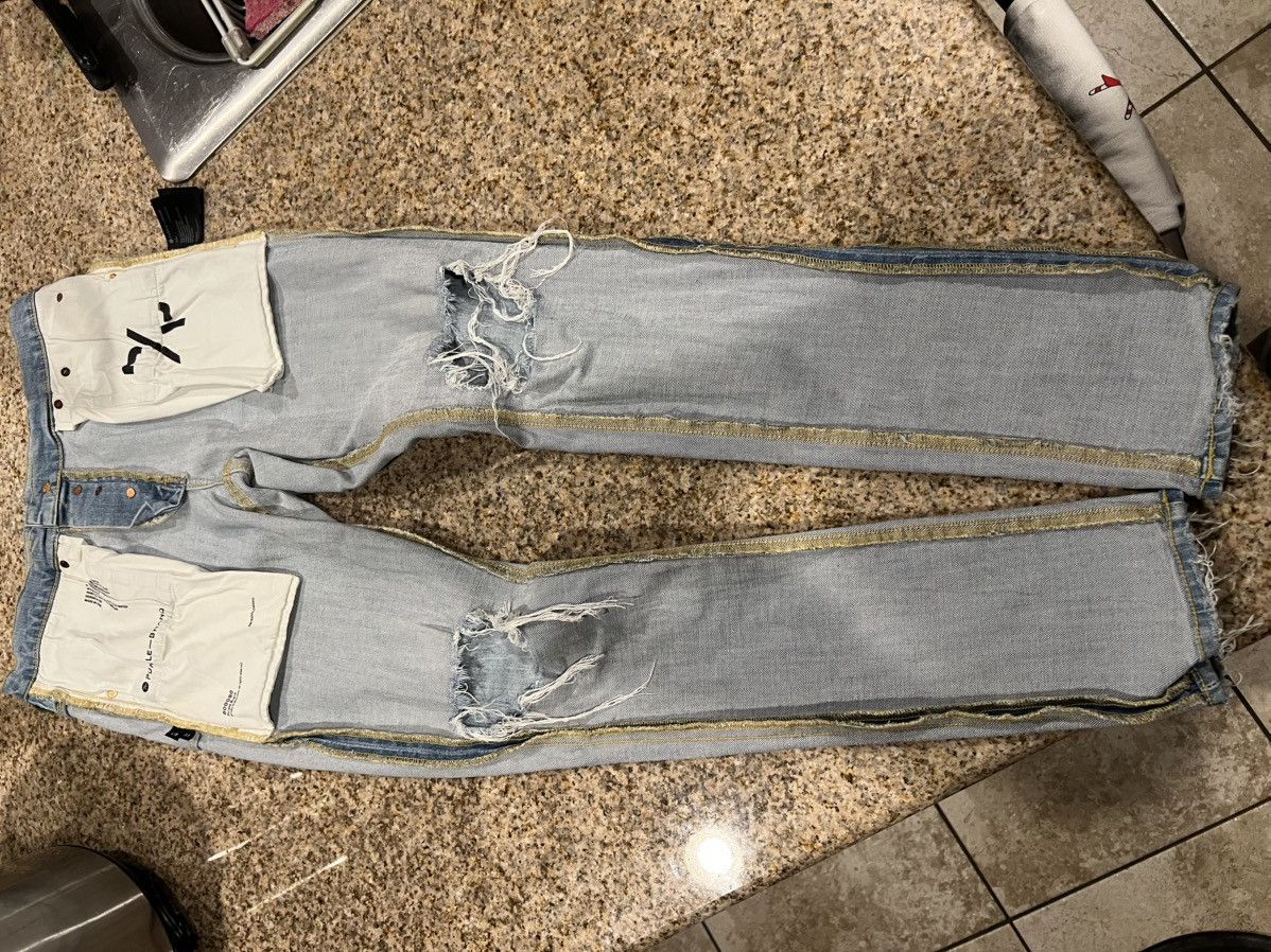Purple Brand Purple jeans light blue ripped Size US 31 - 2 Thumbnail
