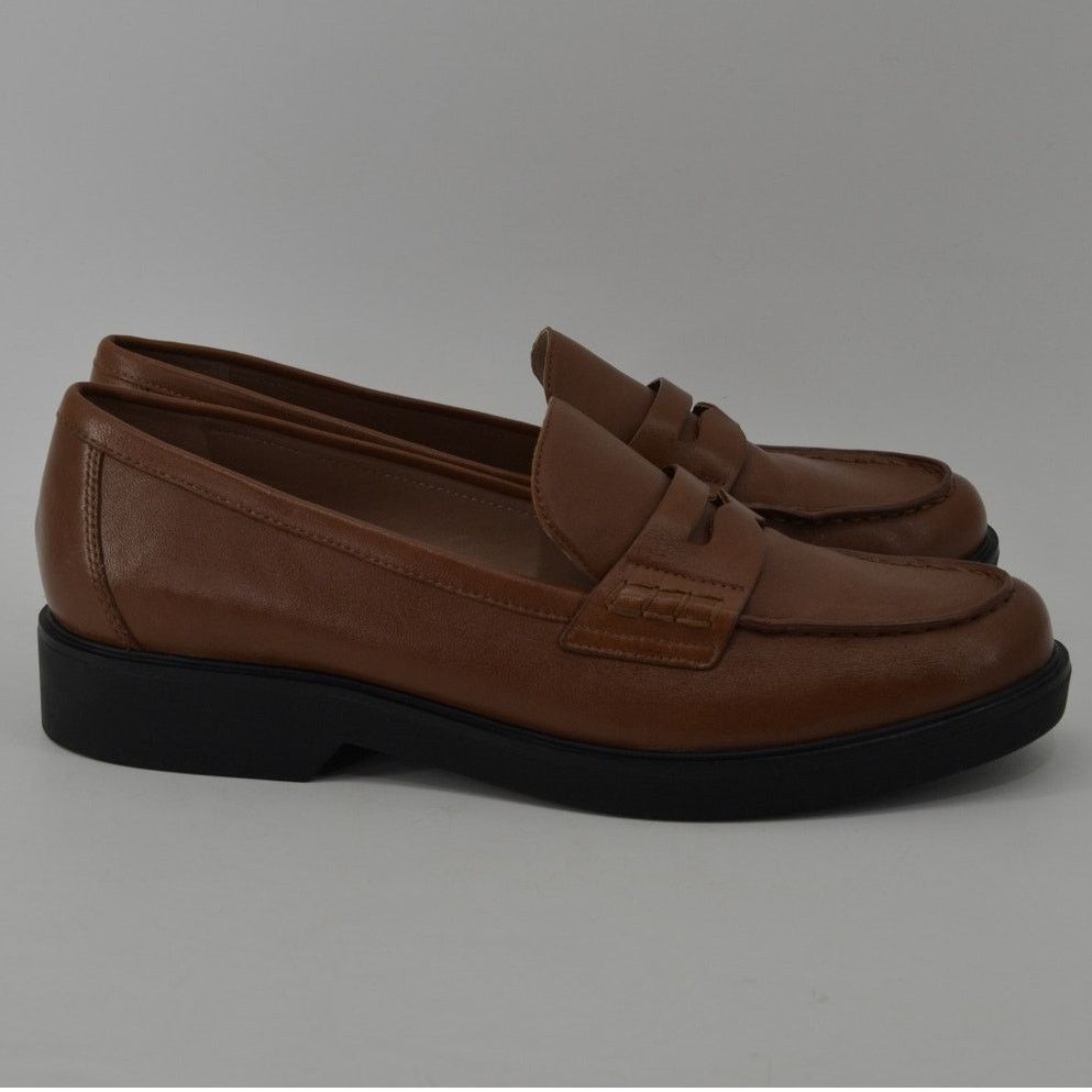 Nordstrom Nordstrom Women's Size 12 Lafayette Brown Loafer Leather Size US 12 / IT 42 - 3 Thumbnail