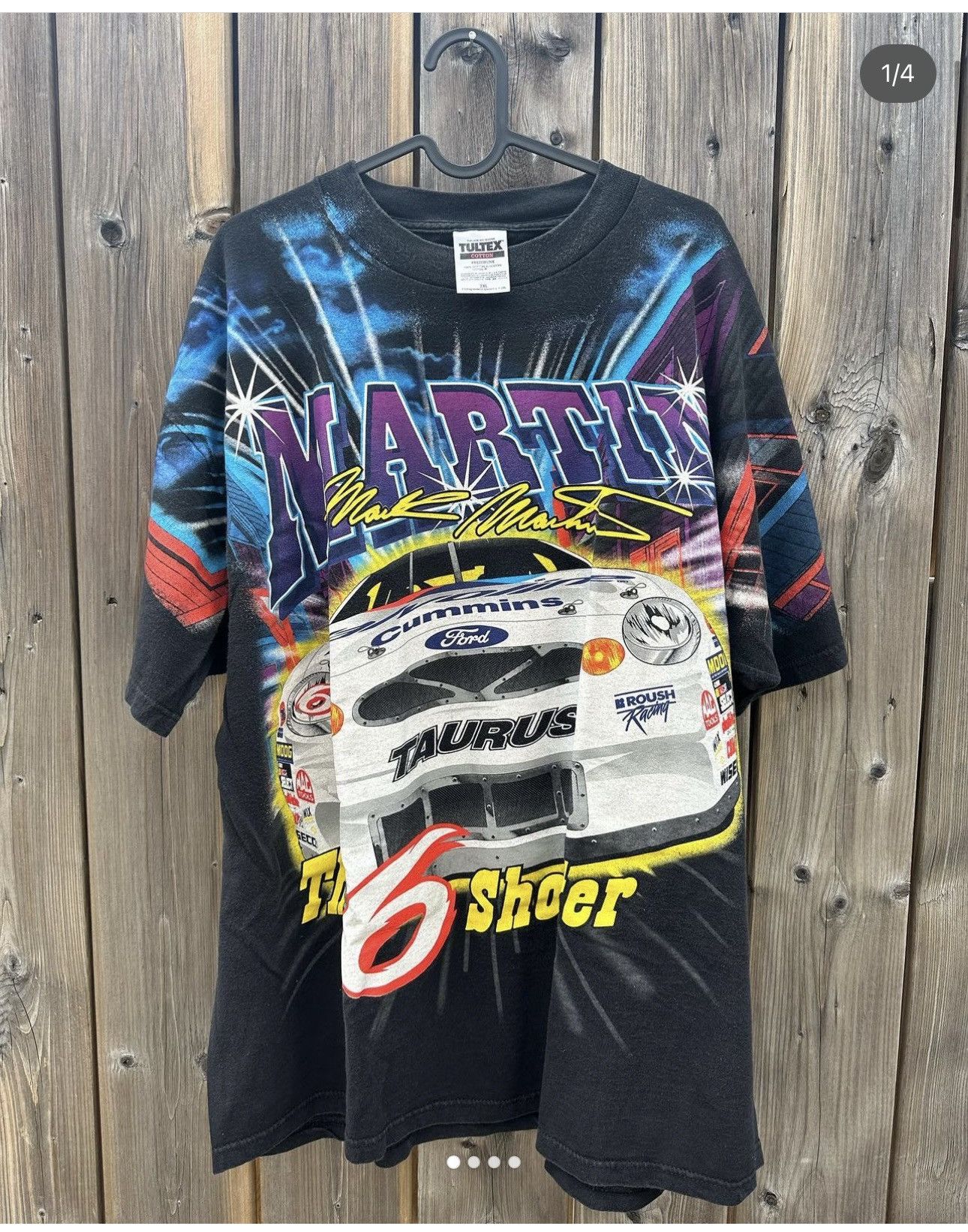 image of Nascar Mark Martin The 6 Shooter ‘99’ in Black, Men's (Size 2XL)