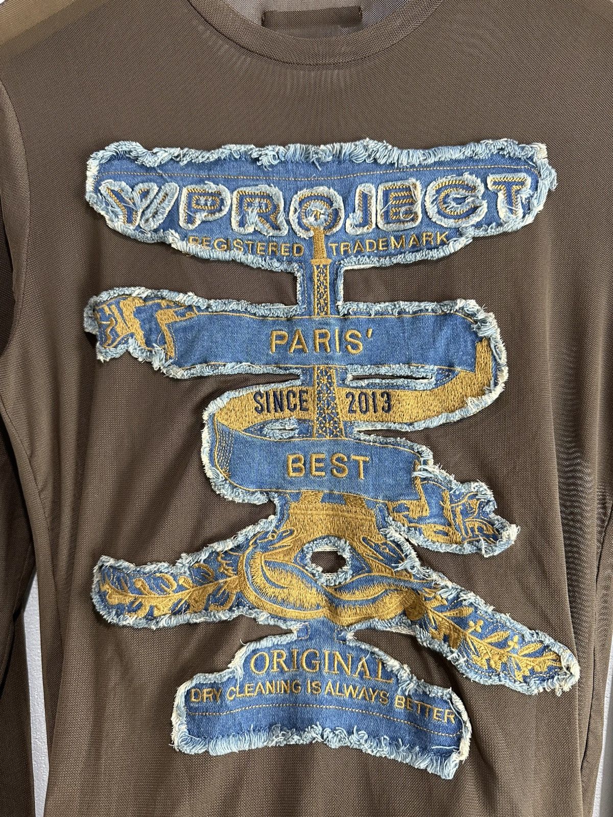 Y/Project Y/Project 2013 ‘Paris’ Best’ Mesh T-Shirt in Brown/Blue Size US S / EU 44-46 / 1 - 4 Thumbnail