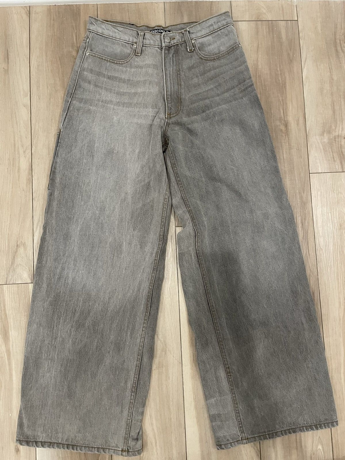 image of Designer Discont’D Bleach Baggy Denim Jeans, Men's (Size 30)