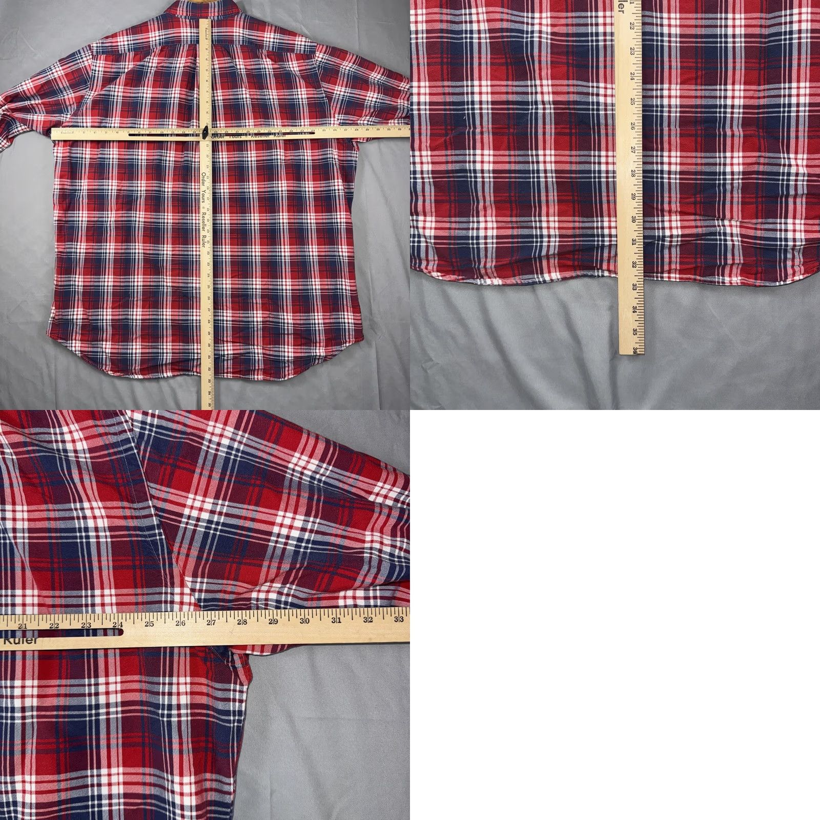 Polo Ralph Lauren Polo Ralph Lauren Shirt Men 2XLT Plaid Button-Down Long Sleeve Red Navy White Casual Size US XXL / EU 58 / 5 - 8 Thumbnail