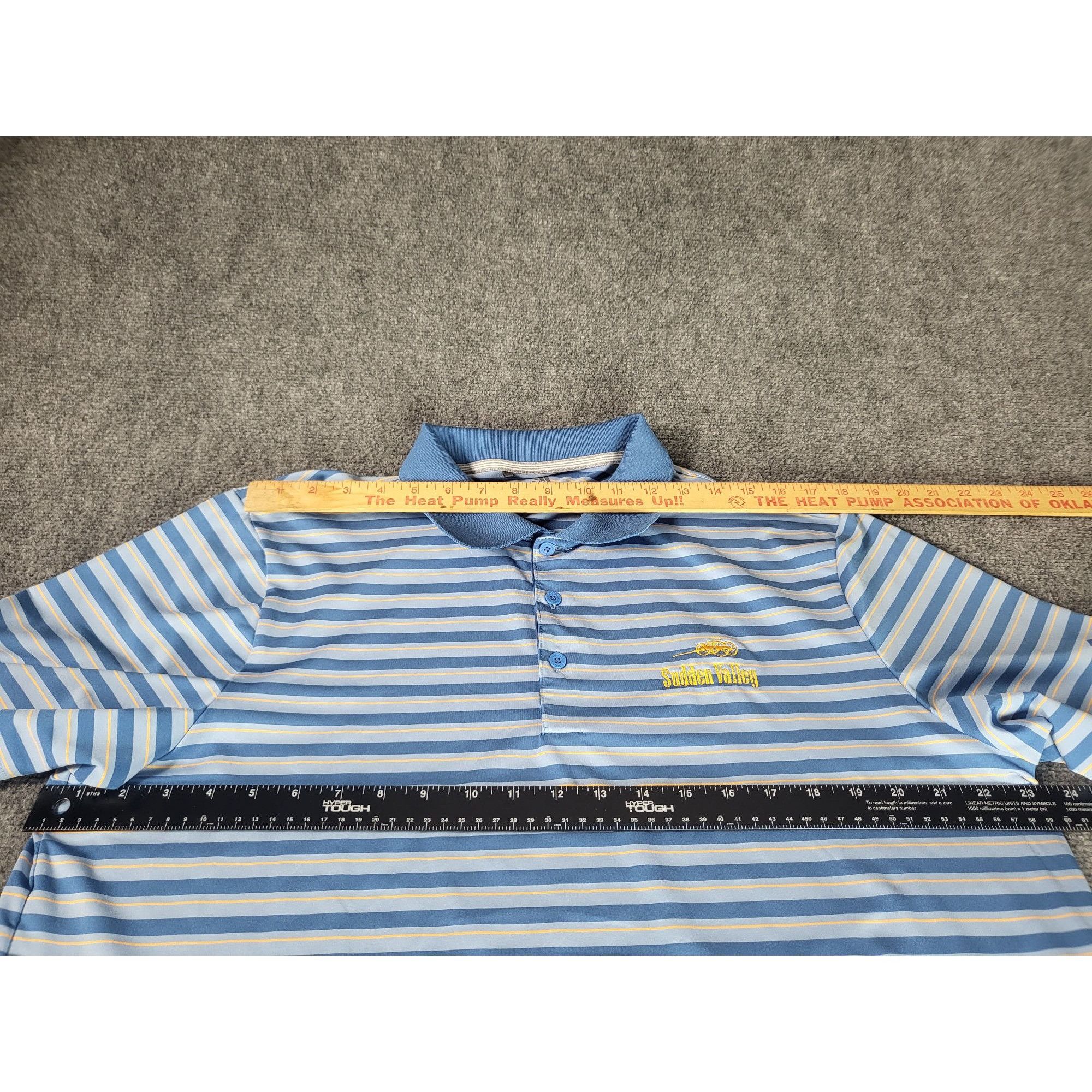Adidas Adidas Golf Polo Men Sz L Striped Sudden Valley Casual Athle Size US L / EU 52-54 / 3 - 6 Thumbnail