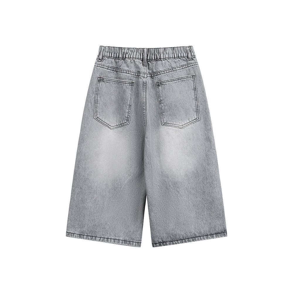 Japanese Brand Punk Distressed Washed Men's Denim Shorts Size US 32 / EU 48 - 2 Thumbnail