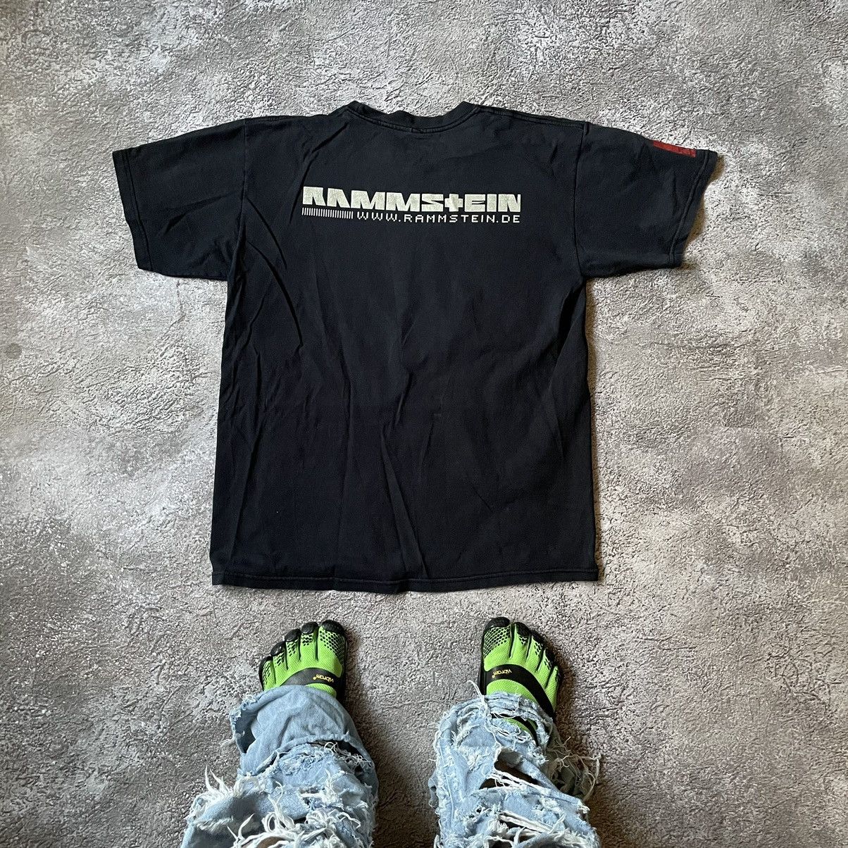 Vintage Vintage 90s Rammstein Graphic Tee Black Goth Band Techwear M Size US M / EU 48-50 / 2 - 6 Thumbnail