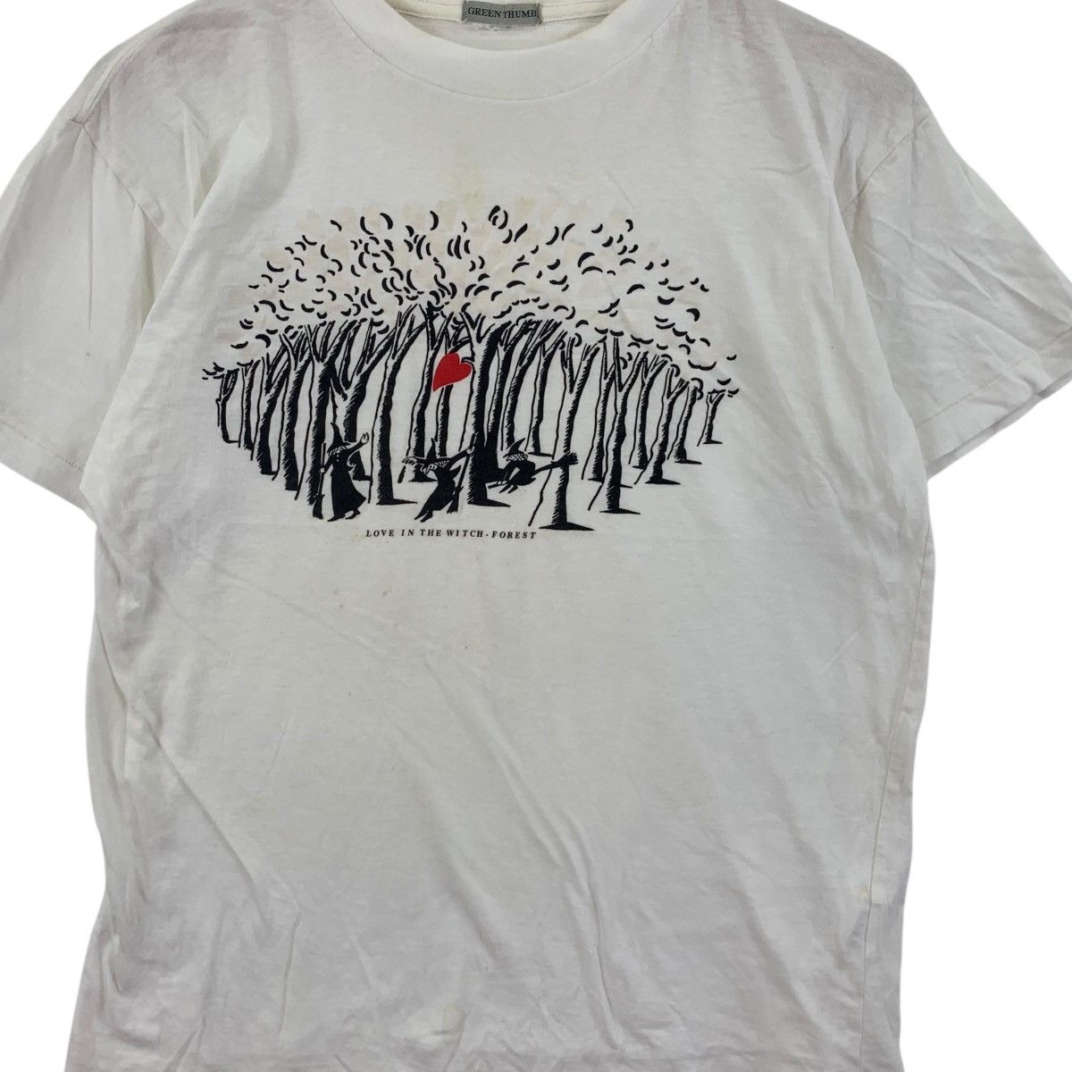 Vintage Vintage 90’ LOVE IN THE WITCH FOREST Artwork Tee Shirt Top Size S / US 4 / IT 40 - 3 Thumbnail