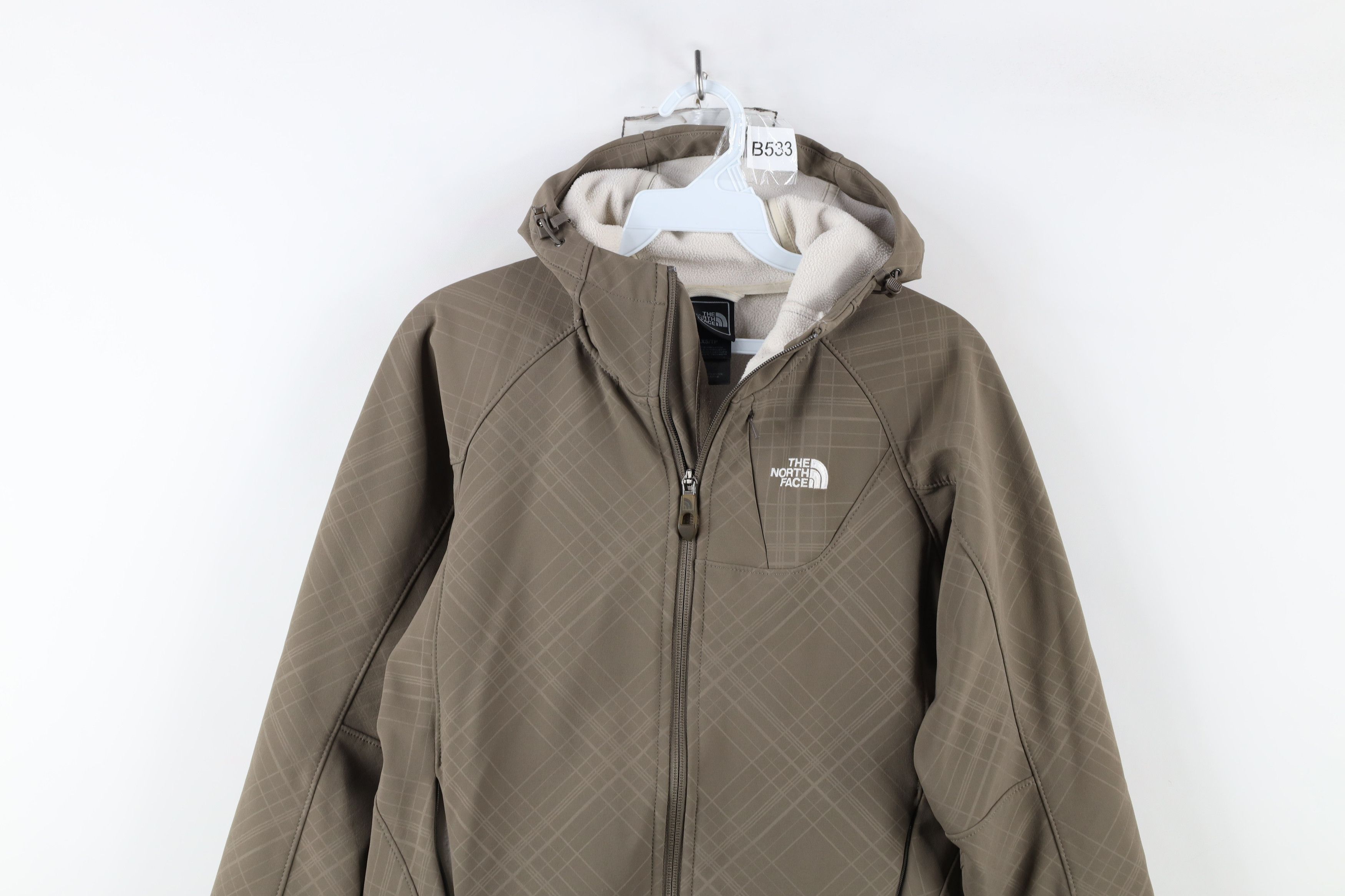 The North Face × Vintage The North Face Fleece Lined Soft Shell Hooded Jacket Brown Size XS / US 0-2 / IT 36-38 - 2 Thumbnail