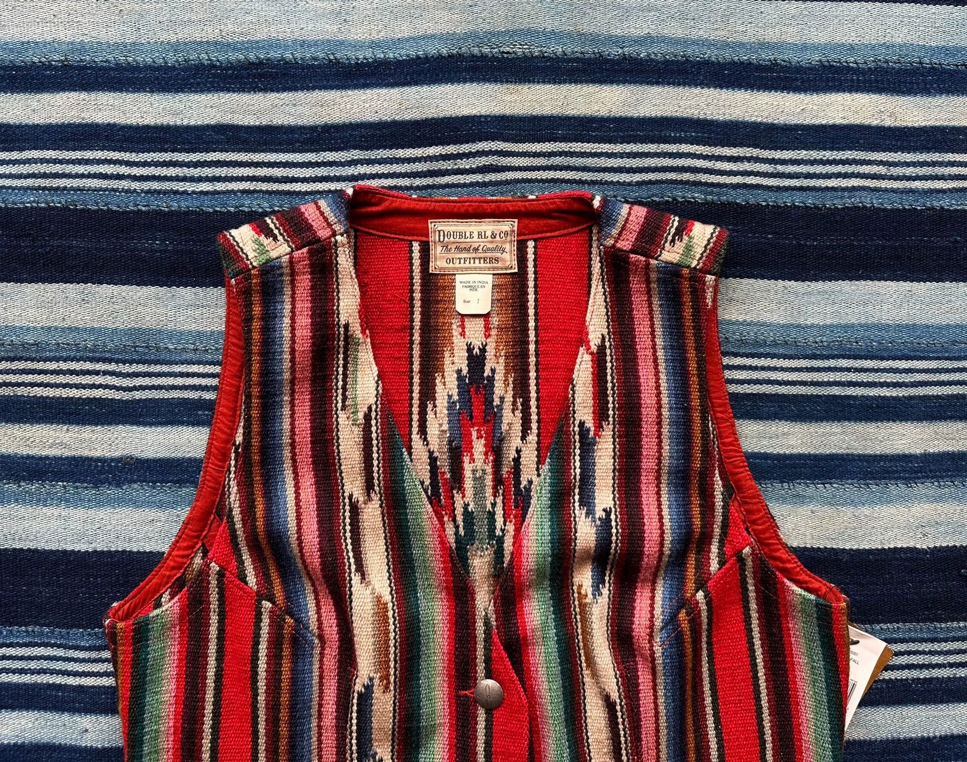 RRL Ralph Lauren RRL Women's Navajo American Vintage Wool Knit Vest Size XS / US 0-2 / IT 36-38 - 3 Thumbnail