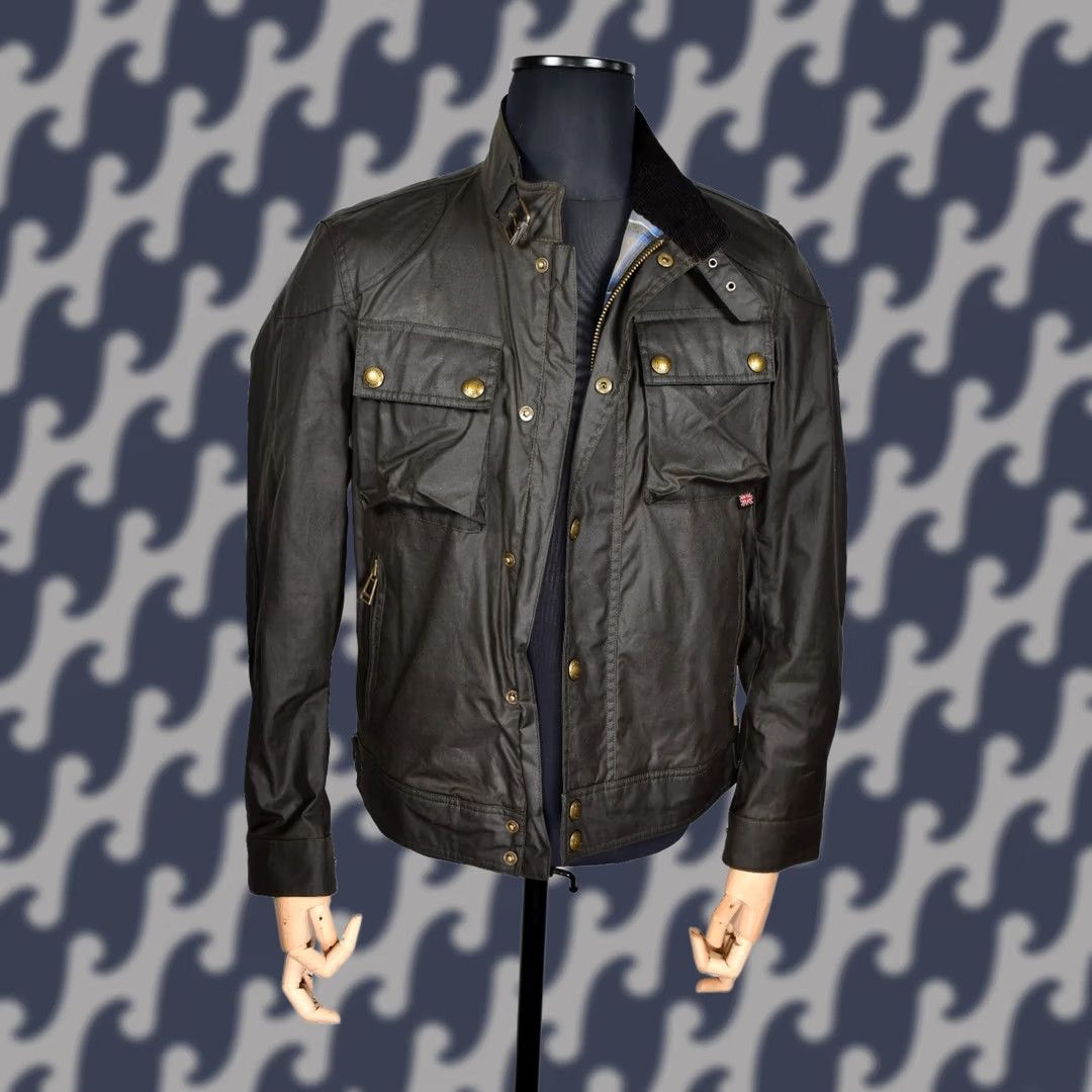 Belstaff Belstaff Racemaster Jacket Men's 38 Waxed Cotton Brown Logo Vintage? (No) Size US XXS / EU 40 - 1 Thumbnail