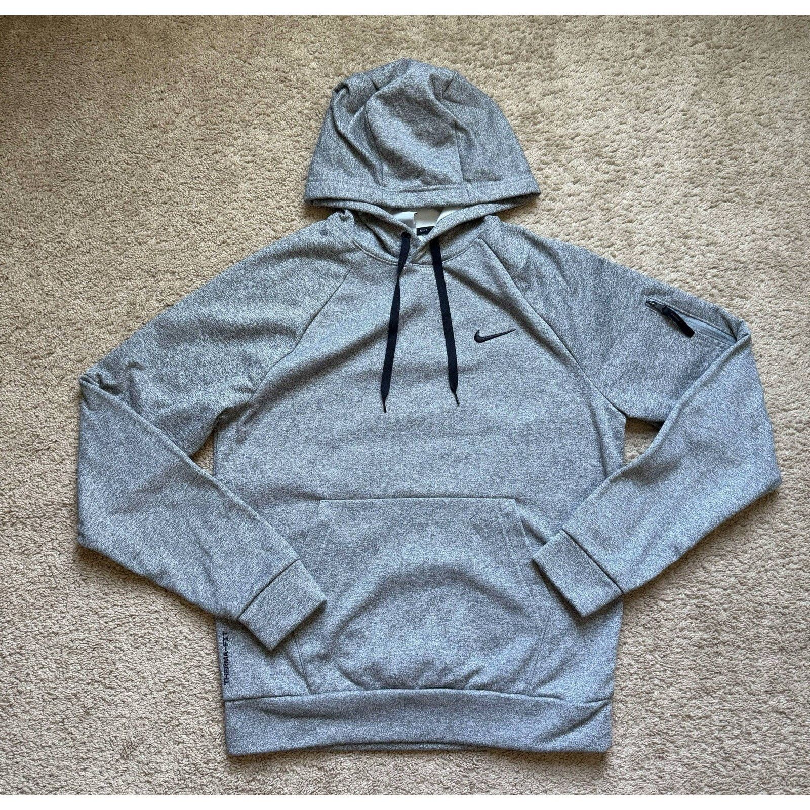 Nike Nike Therma-FIT Zip Pocket Pullover Fitness Hoodie Gray Size US S / EU 44-46 / 1 - 2 Thumbnail