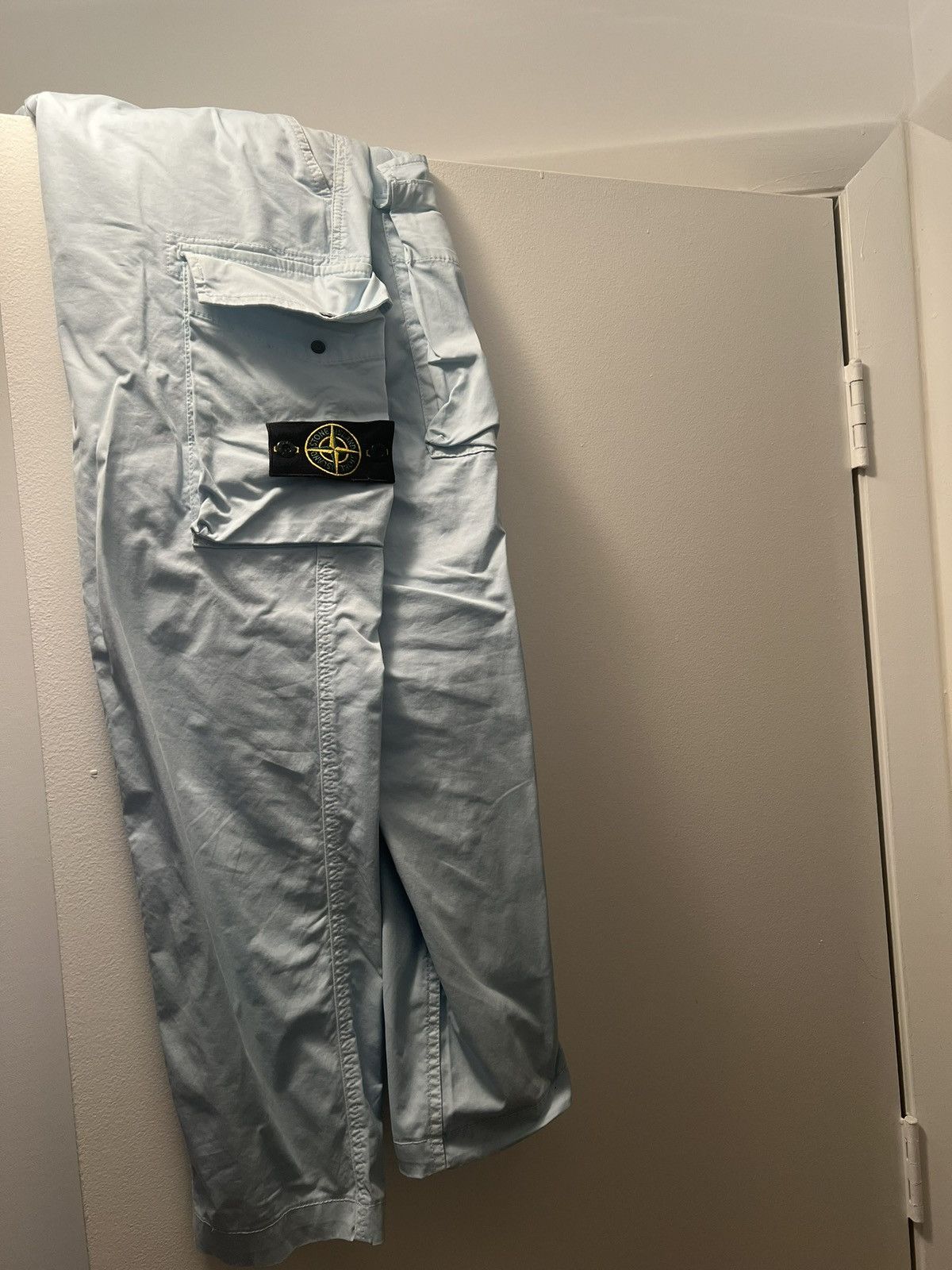 image of Stone Island Cargo Pants in Blue, Men's (Size 33)