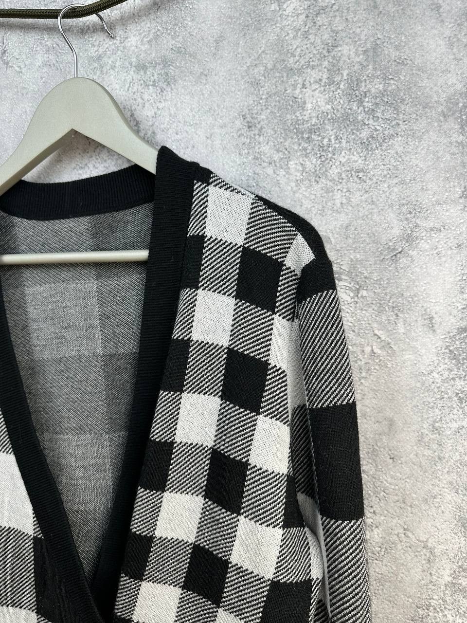 Akris RRP $1250 AKRIS PUNTO Asymmetri Jacquard Check Wool Cardigan Size M / US 6-8 / IT 42-44 - 5 Thumbnail